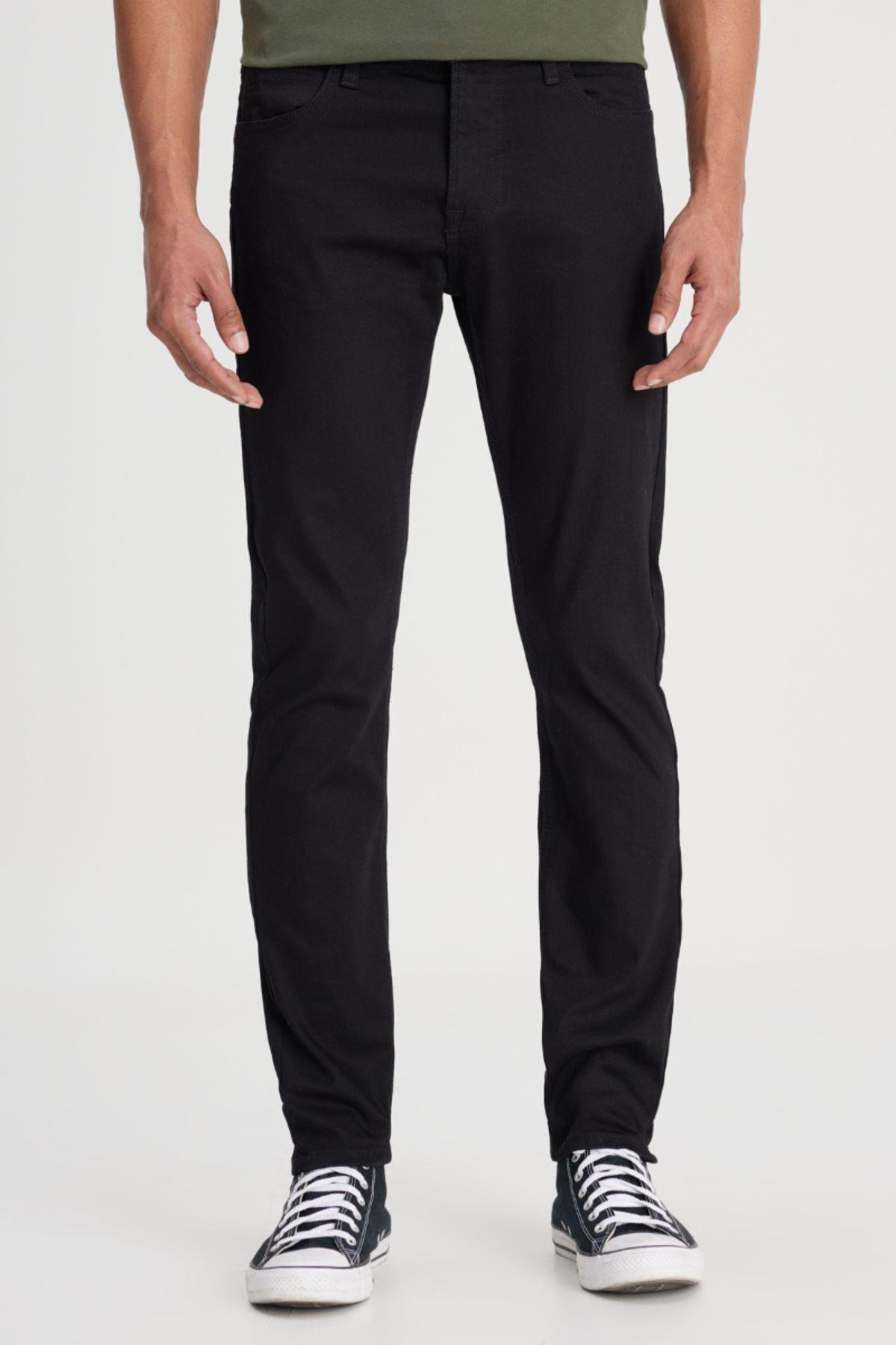 Lee Erkek Malone Skinny Fit Düşük Bel Siyah Kot Pantolon - L736YG47 - Lee - L736YG47