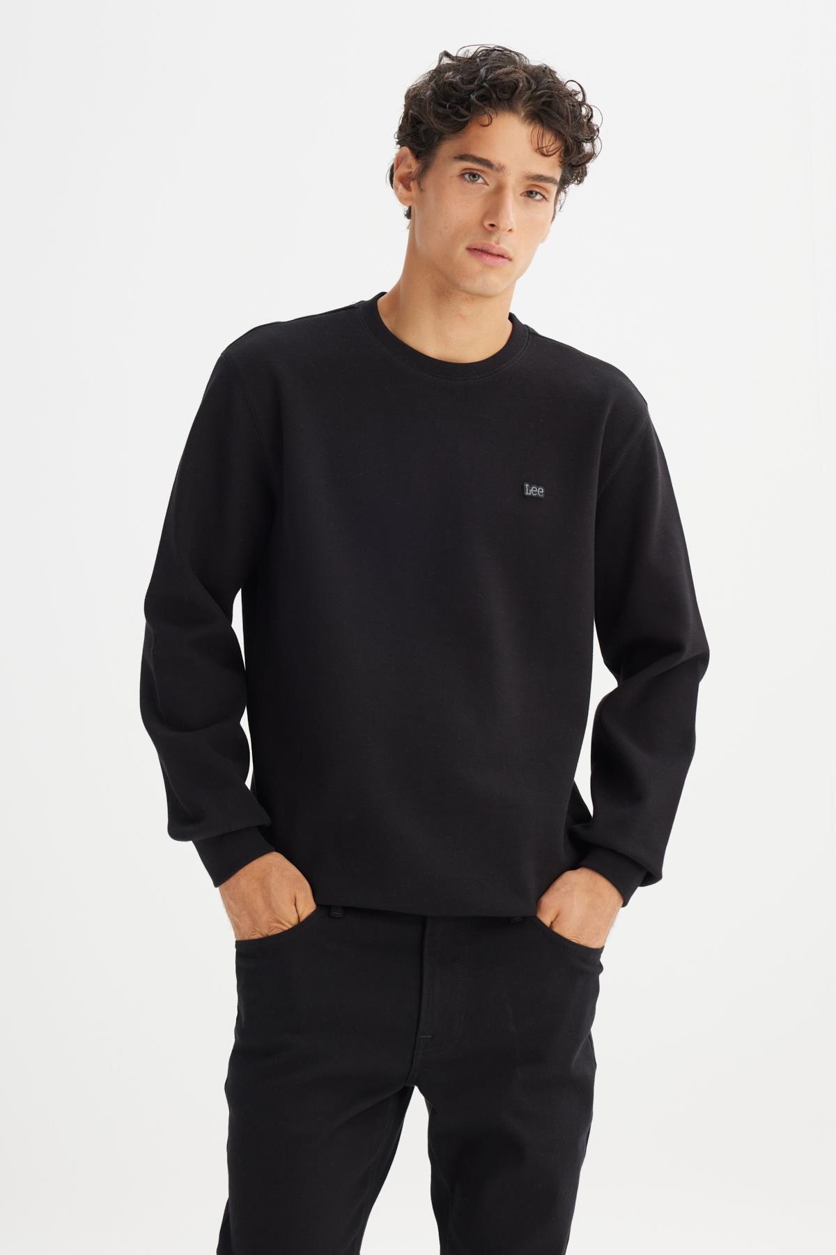 Lee Erkek Regular Fit Bisiklet Yaka Baskılı Siyah Sweatshirt-L2520308 - Lee - L2520308-2