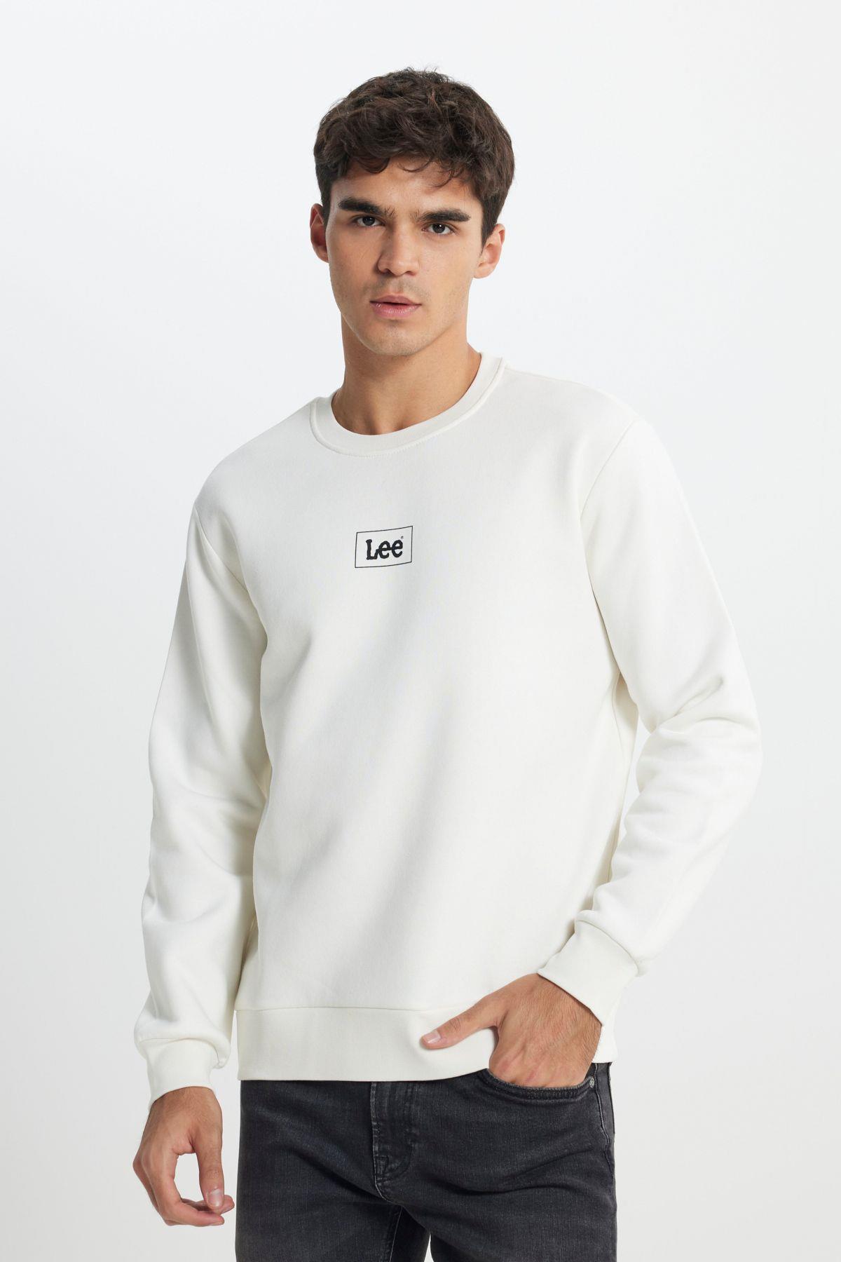 Lee Erkek Regular Fit Sıfır Yaka Sweatshirt - L212299 - Lee - L212299