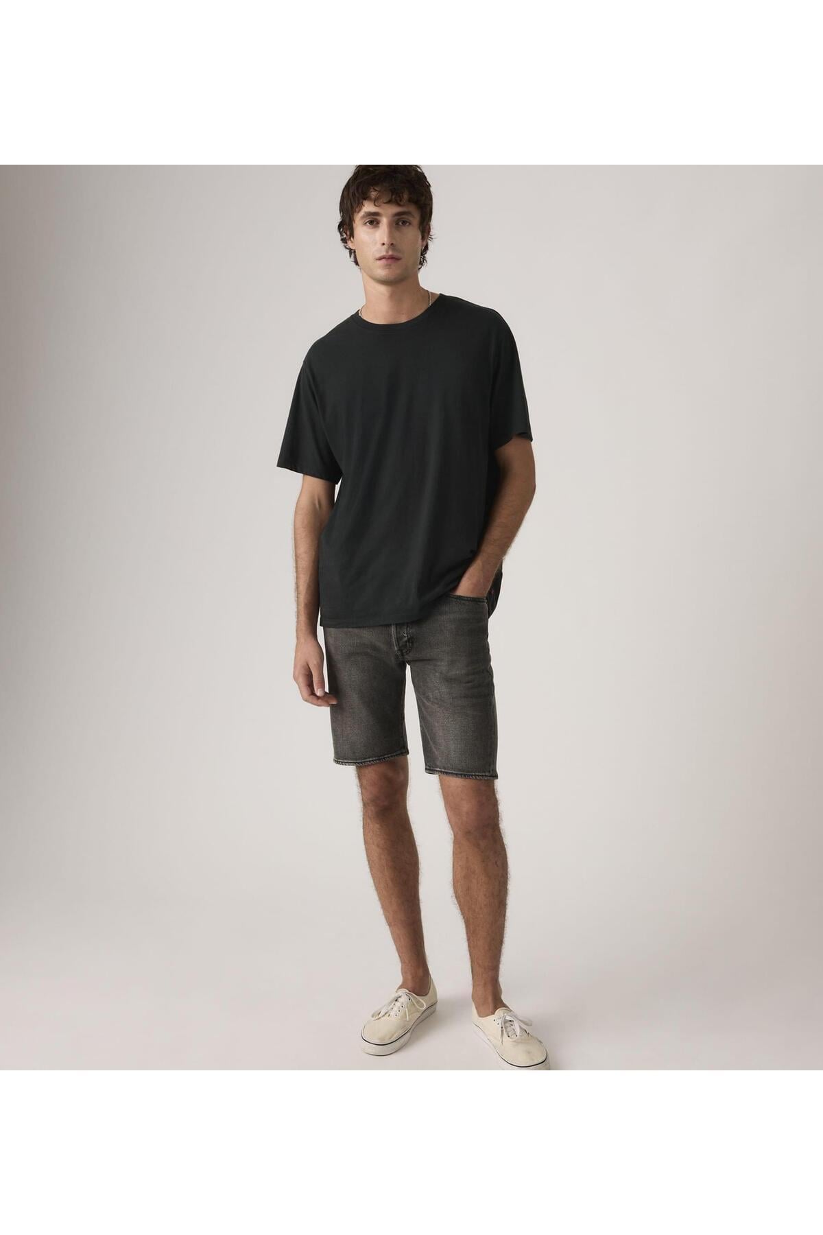 Levis 501 ORIGINAL SHORTS Gri Erkek Denim Şort 36512-0278  - Levi's - 36512-0278