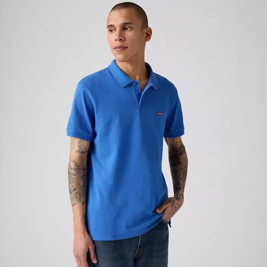 Levi's Erkek 100% Pamuk Standard Fit Polo Yaka Mavi T-Shirt - 35883-0282 - Levi's - 35883-0282