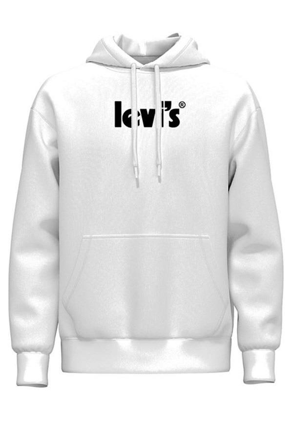 Levi's Erkek Beyaz Kapüşonlu Sweatshirt - A2639-0002 - Levi's - A2639-0002