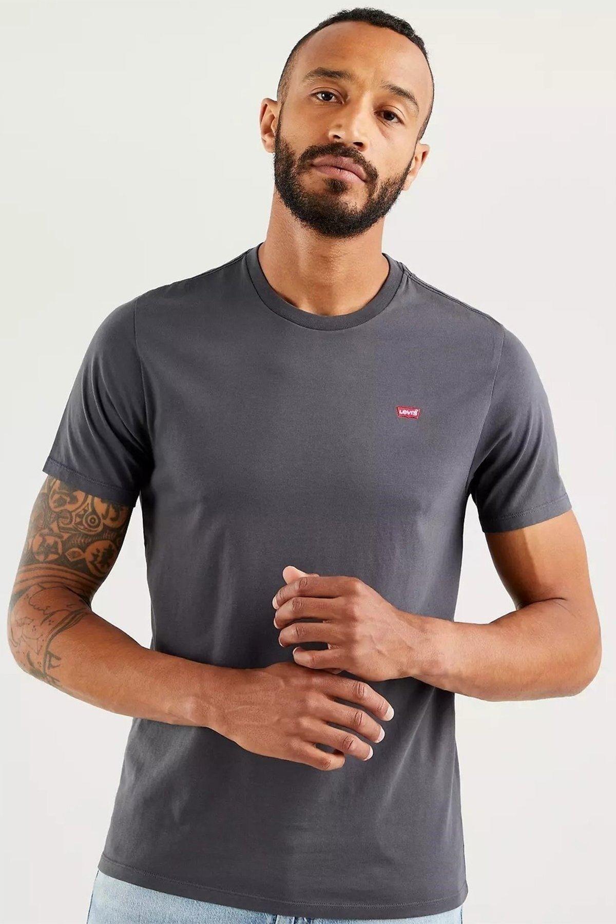Levi's Erkek Bisiklet Yaka Antrasit T-shirt - 56605-0109 - Levi's - 21y002055e0021