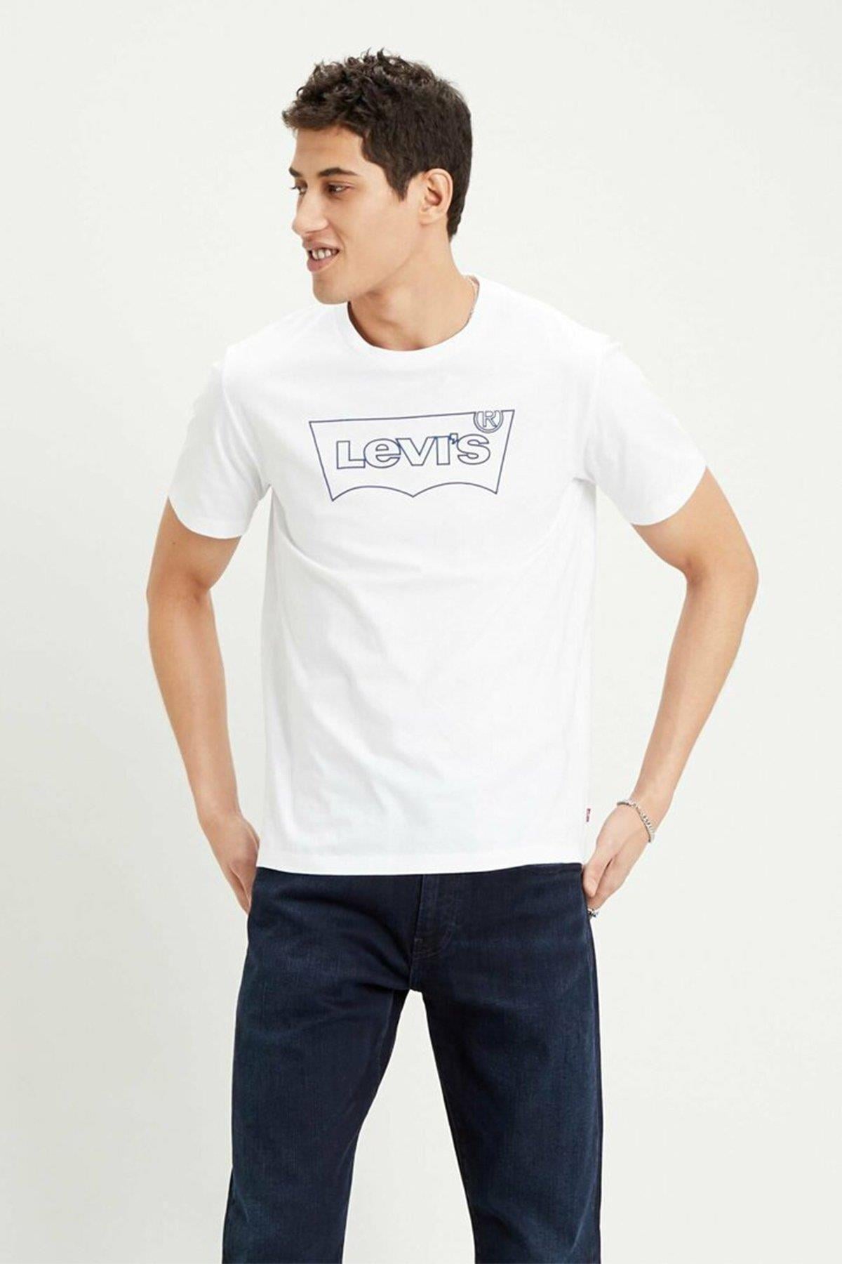 Levi's Erkek Bisiklet Yaka Beyaz T-Shirt - 22489-0334 - Levi's - 22489-0334