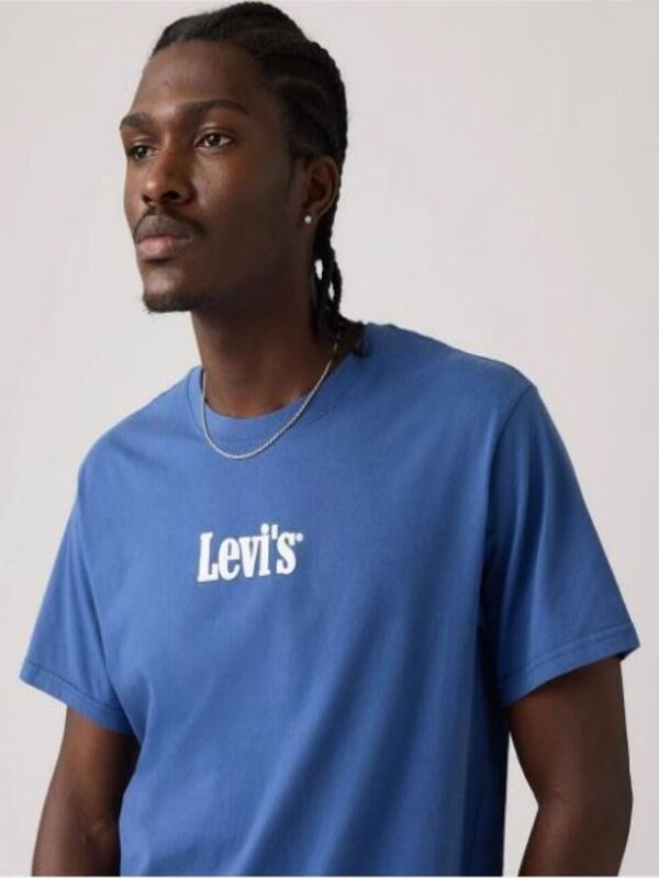 Levi's Erkek Bisiklet Yaka Kısa Kollu Mavi T-Shirt - A20820362 - Levi's - A20820362