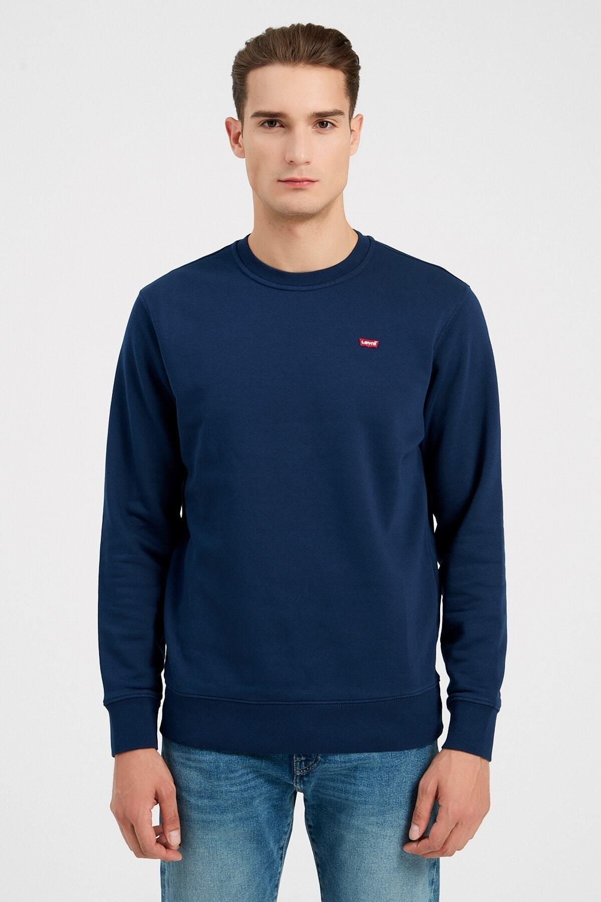 Levi's Erkek Bisiklet Yaka Mavi Sweatshirt - 34257-001  - Levi's - 34257-0001