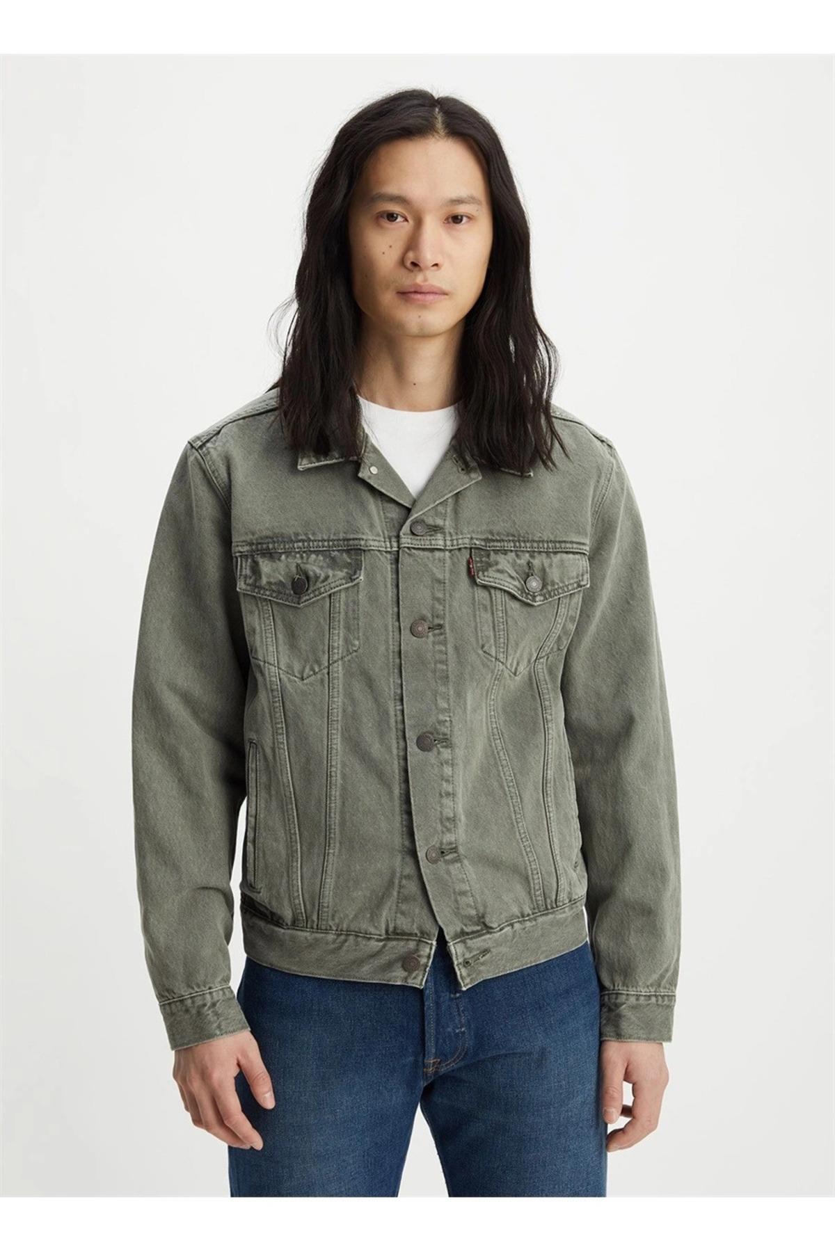Levi's Erkek Denim Trucker Gri Kot Ceket 72334-0695 - Levi's - 72334-0695