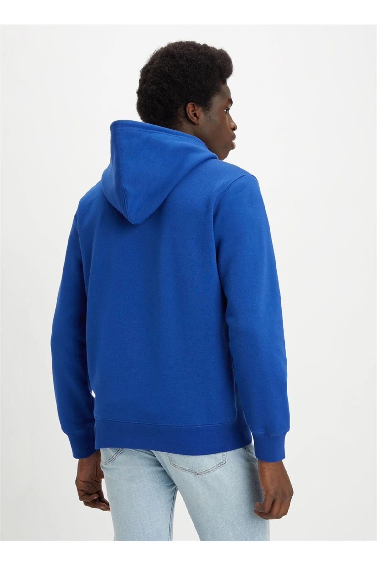 Levi's Erkek Fermuarlı Hoodie Mavi Sweatshirt Hırka - A4915-0007