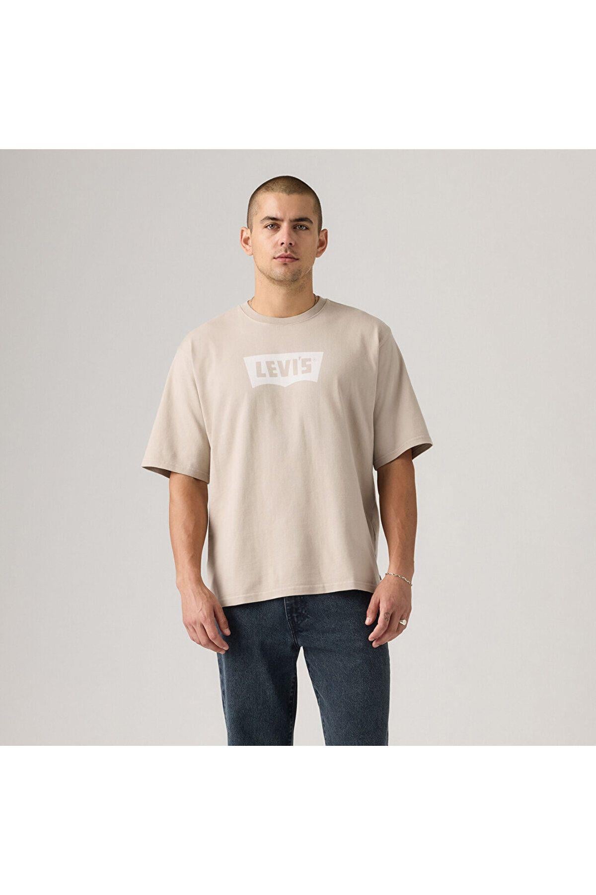 Levi's Erkek Loose Fit Bisiklet Yaka Bej T-Shirt - 001TR-0002 - Levi's - 001TR-0002