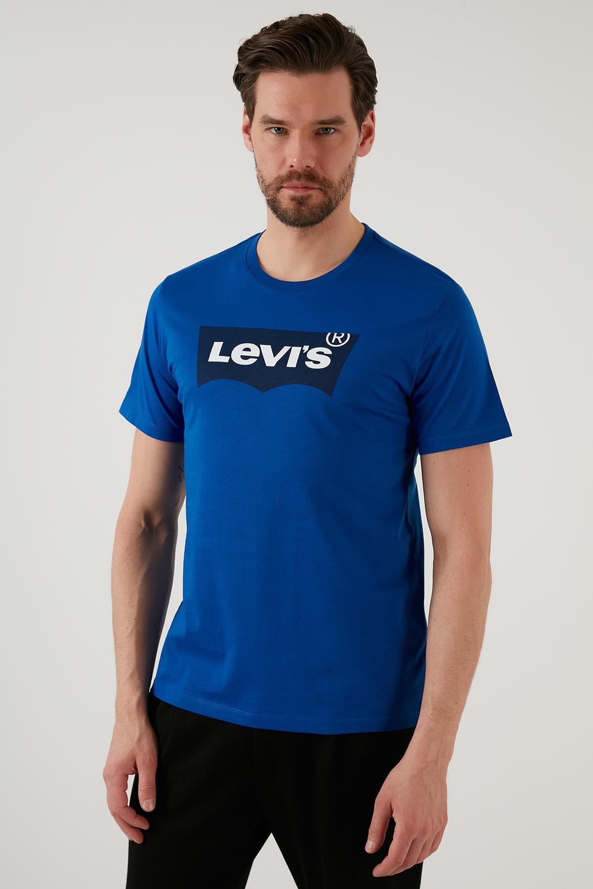 Levi's Erkek Mavi Baskılı Regular Fit T-shirt - A2823-0078