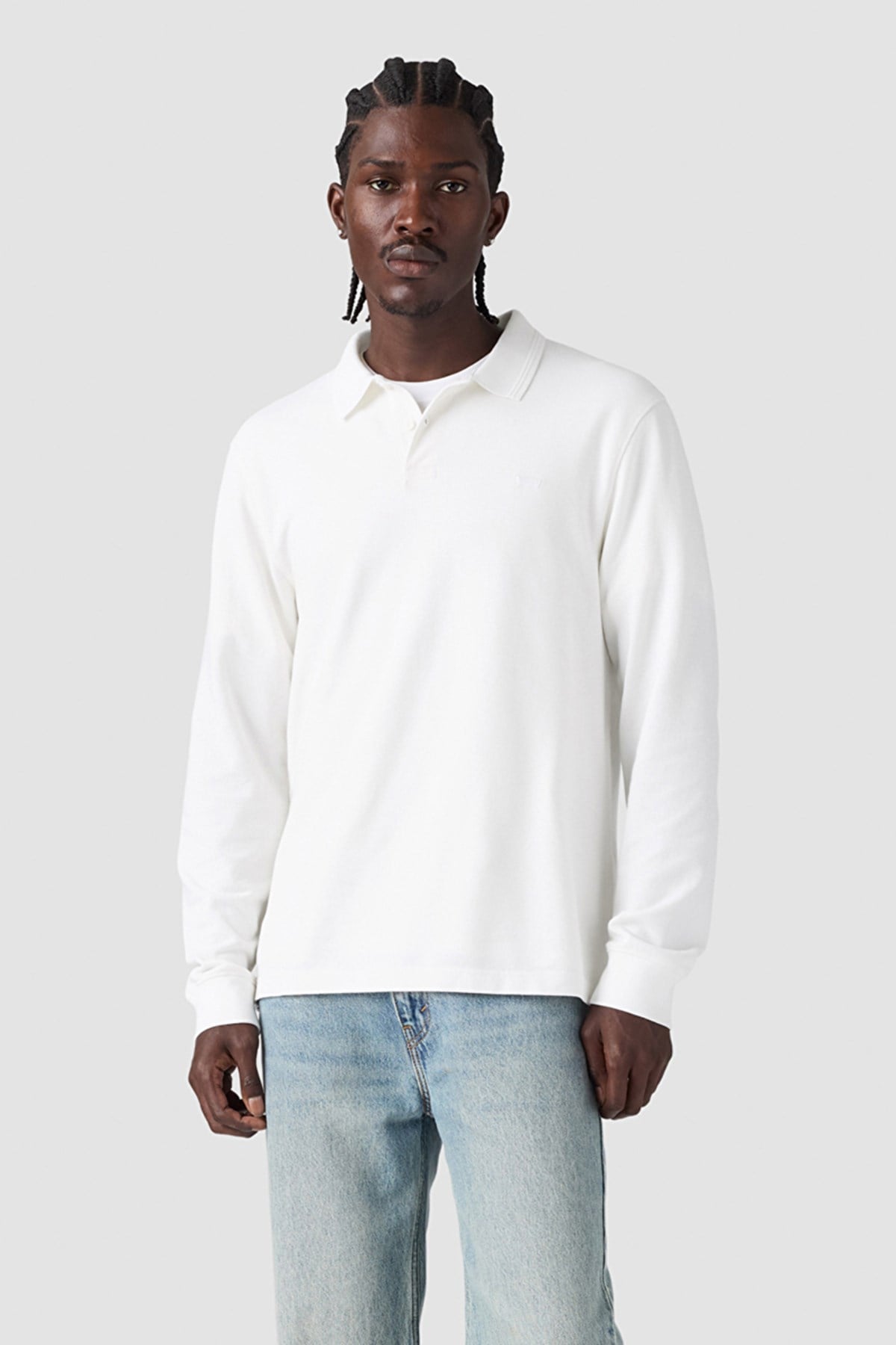 Levi's ERKEK  ORIGINAL BEYAZ UZUN KOLLU POLO YAKA BEYAZ SWEATSHİRT - 00AUT-0000 - Levi's - 00AUT- 0000