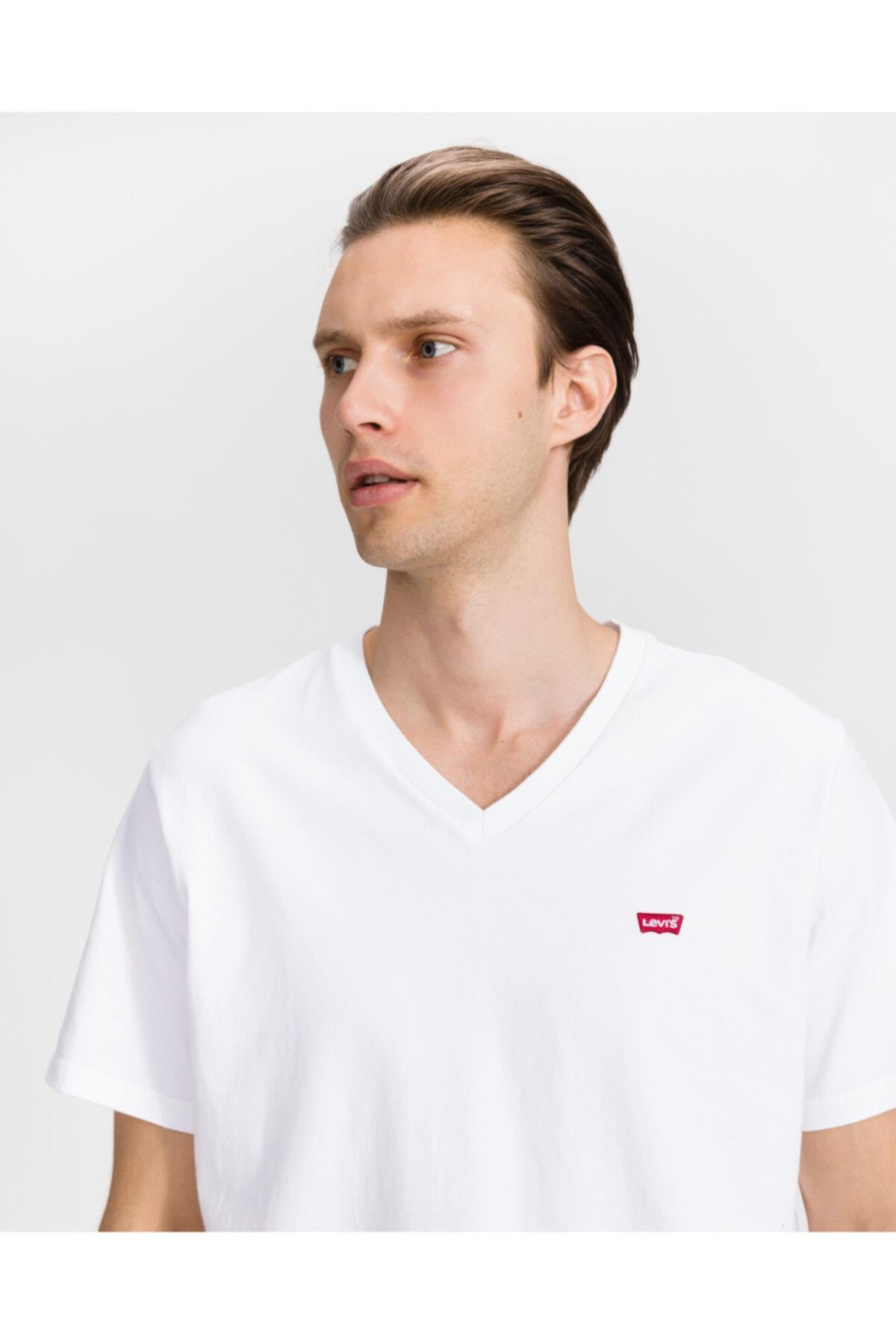 Levi's Erkek Original Housemark T-shirt Beyaz A2084-0000 | varlikstore.com