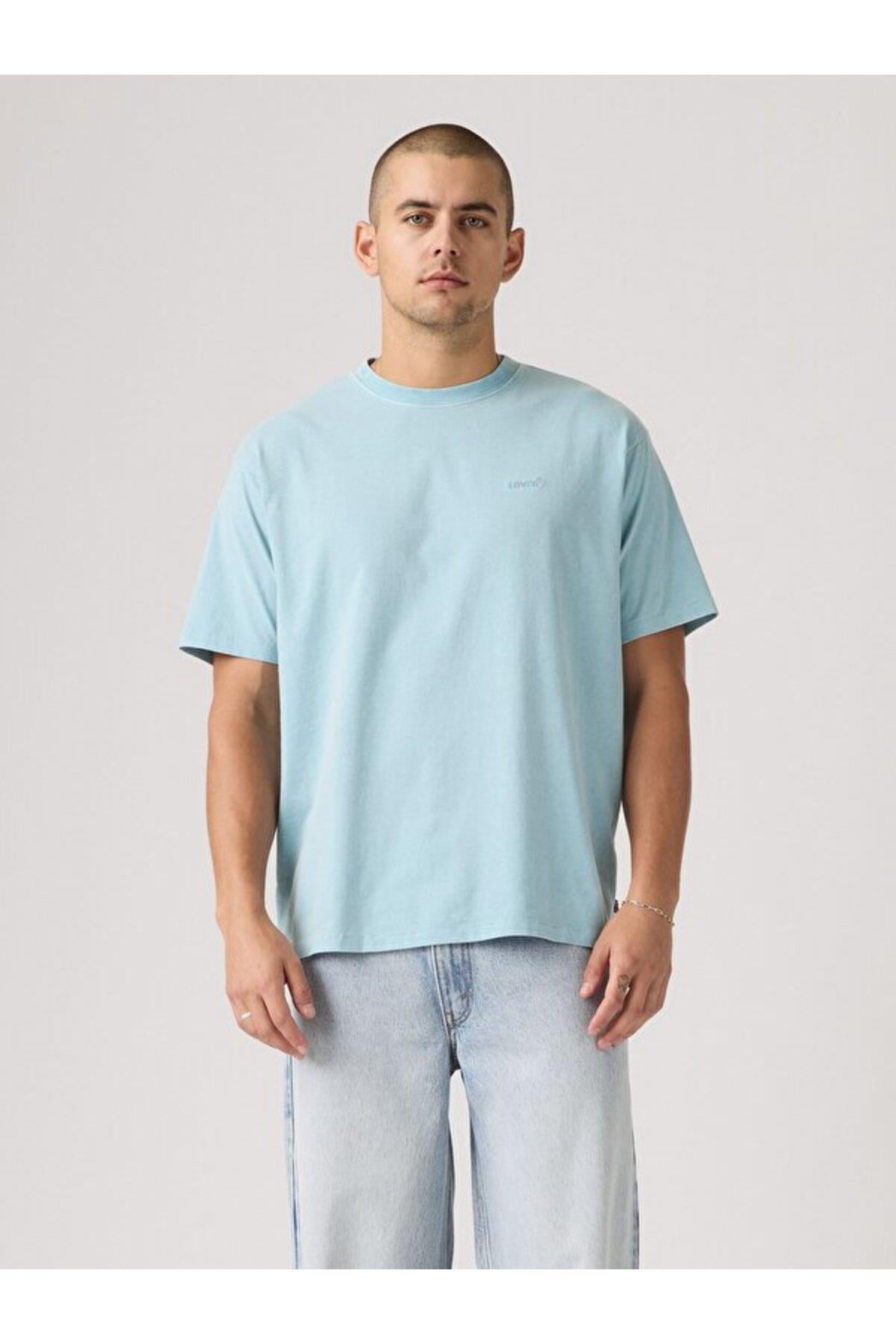 Levi's Erkek Red Tab Vintage Mavi Tişört - A0637-0180 - Levi's - A0637-0180