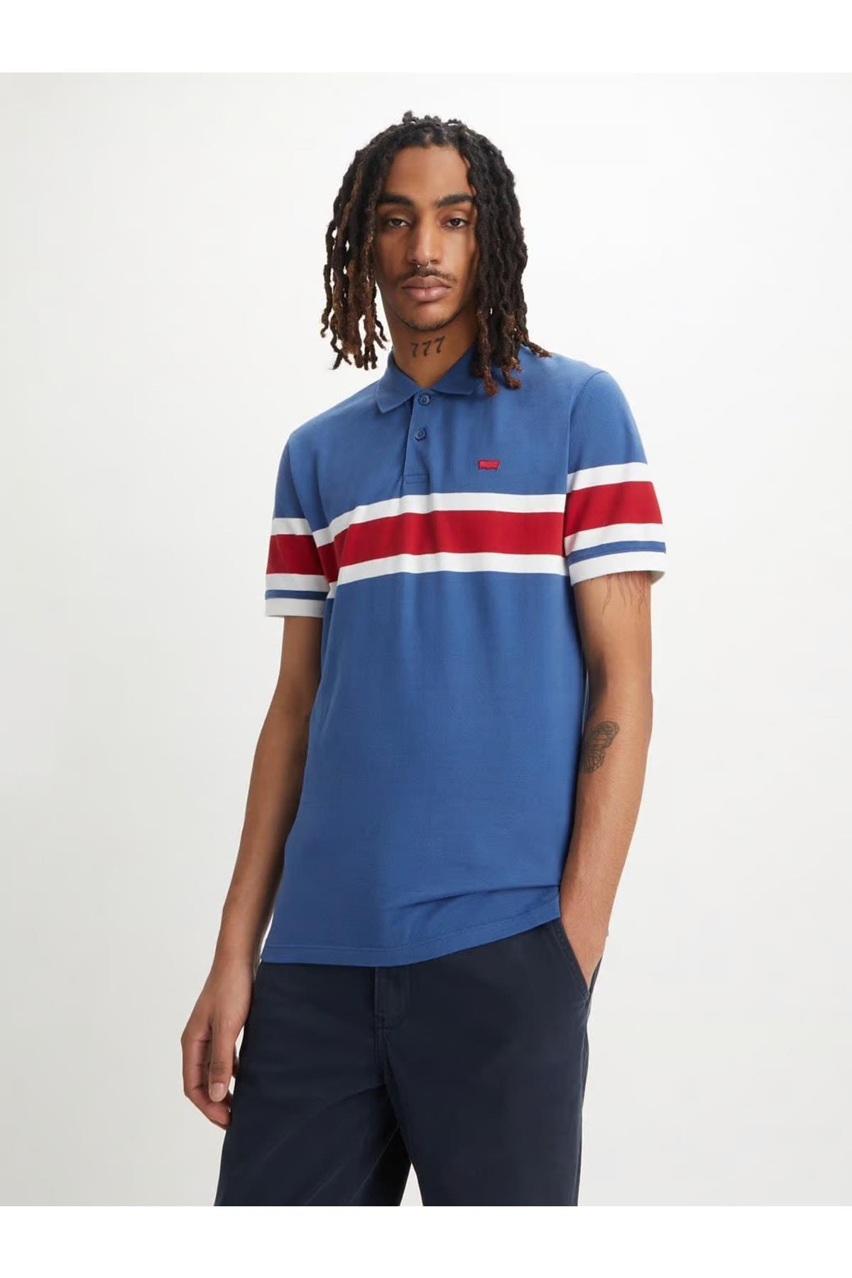 Levi's Erkek Slim Housemark Polo Yaka Tişört - A4842-0017 - Levi's - A4842-0017
