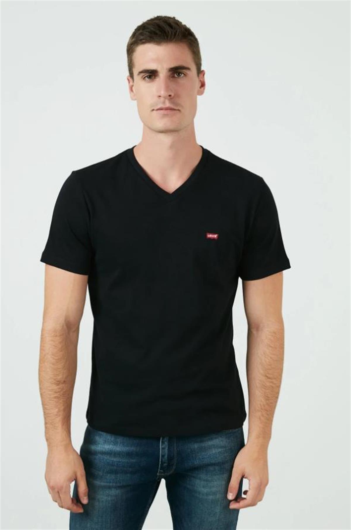 Levi's Erkek Vneck Mıneral Black T-Shirt 85641-0016 - Levi's - 85641-0016