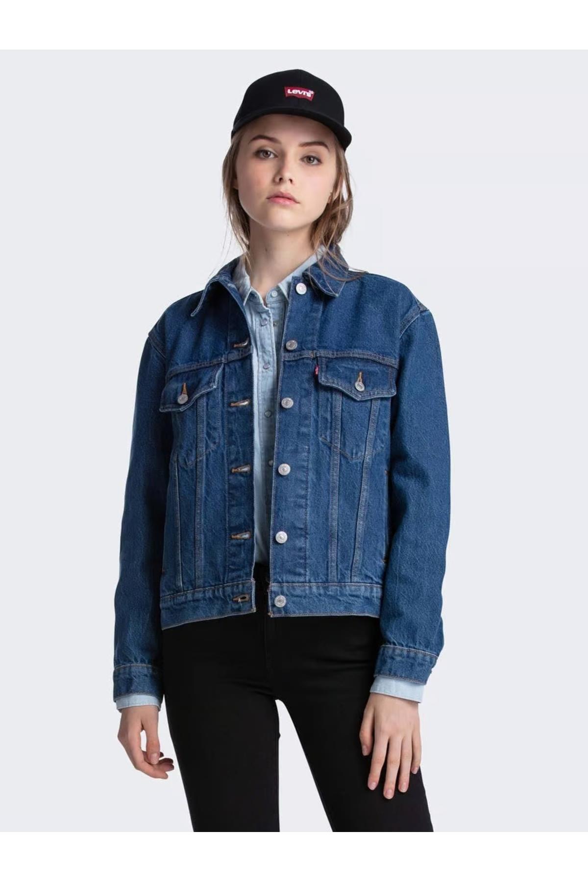 Levi's Kadın Kot Ceket Ex Boyfriend Trucker Mavi - 29944-0012 · 3