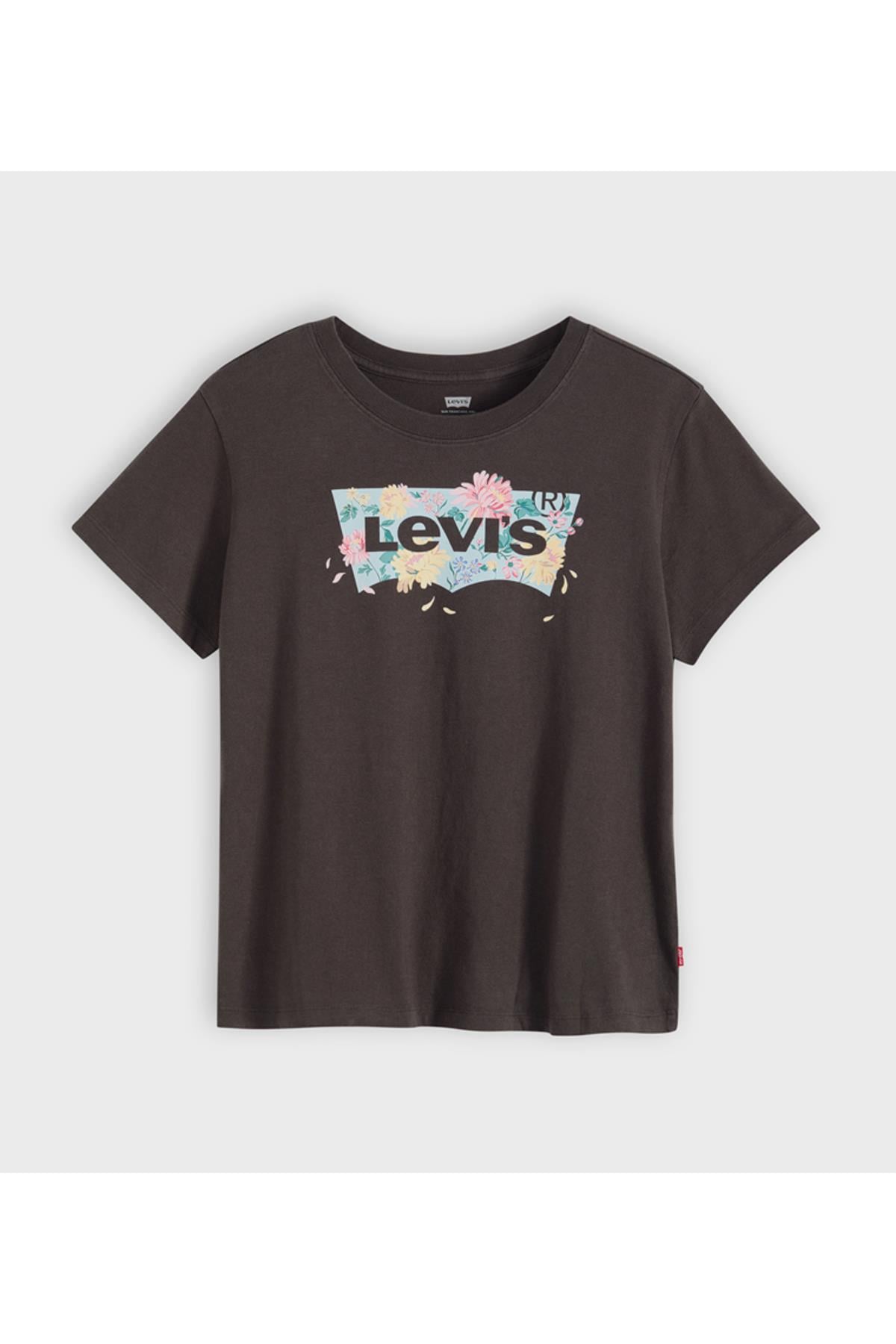 Levi's Kadın Logo Baskılı Kısa Kollu Günlük Tişört - 005GV-0020 - Levi's - 005GV-0020