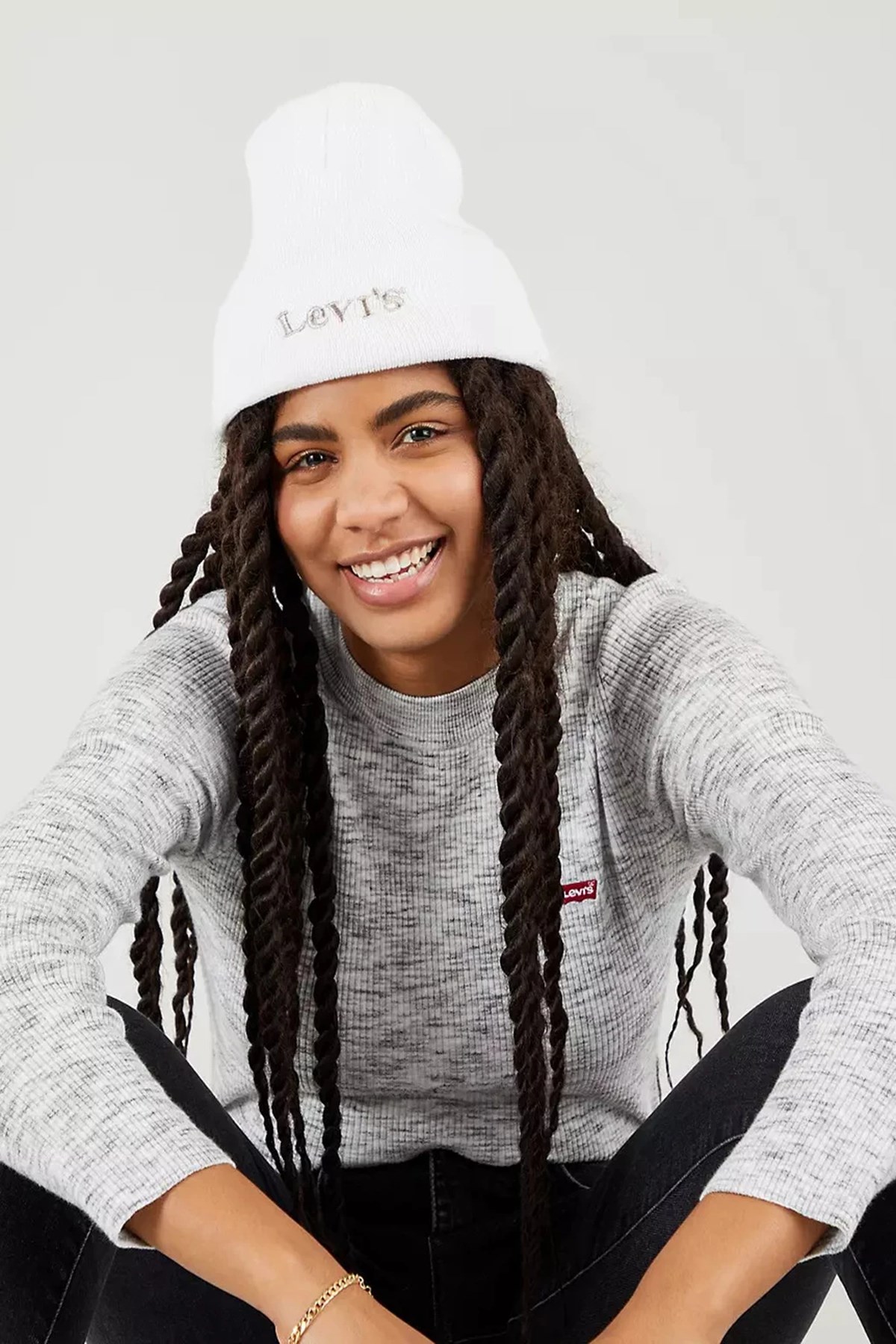 Levi's ® Kadın Modern Vintage Logo Beanie Beyaz - 3814101090  - Levi's - 3814101090