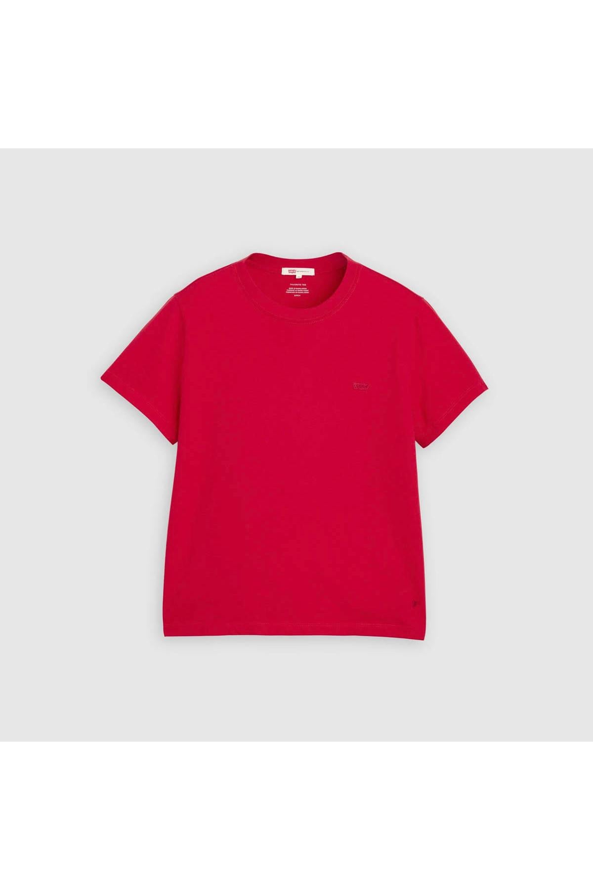 Levi's Kadın Sıfır Yaka Kırmızı T-Shirt - 008C4-0001 - Levis - 008C4-0001
