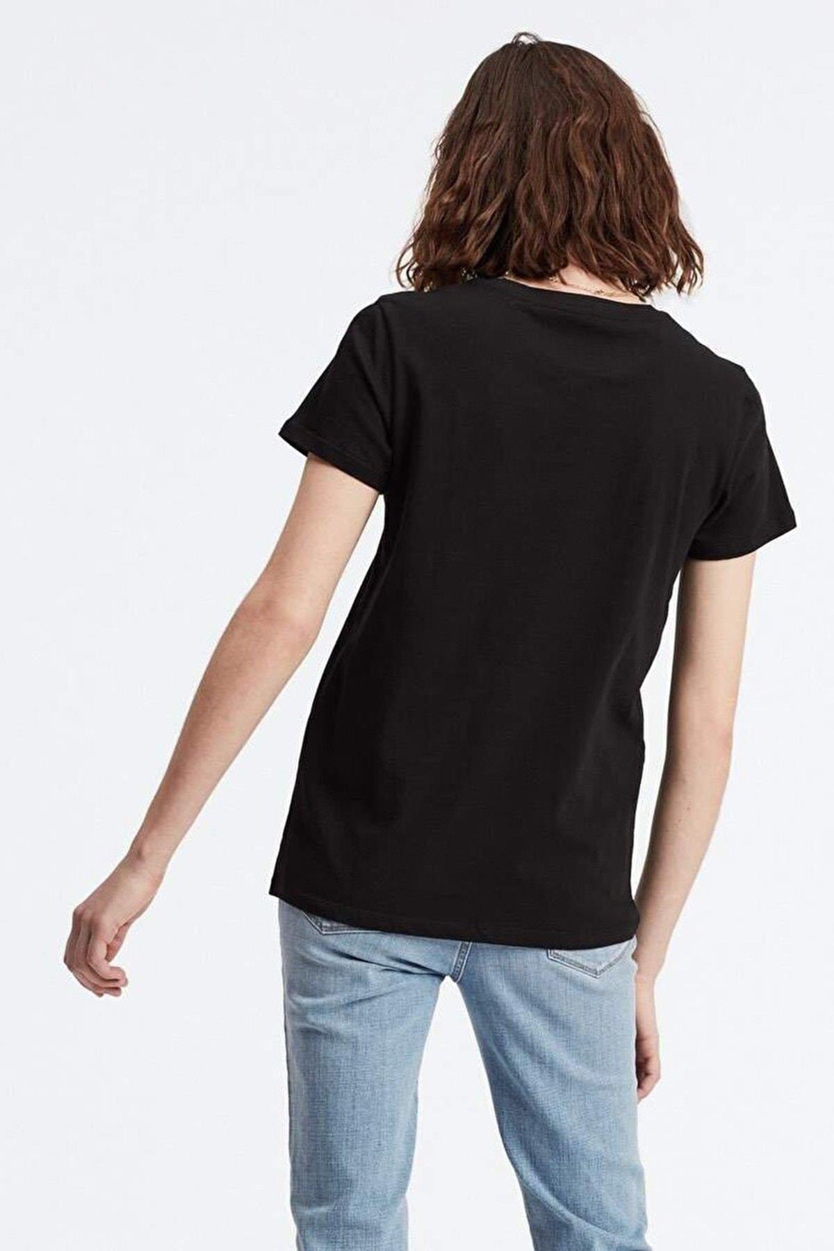 Levi's Kadın Siyah The Perfect Arma T-shirt A4917-0000 · 6