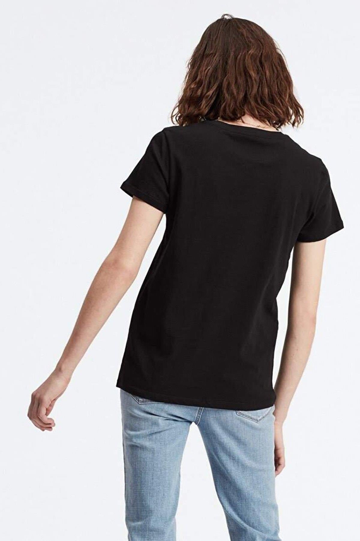 Levi's Kadın Siyah The Perfect Arma T-shirt A4917-0000 · 7