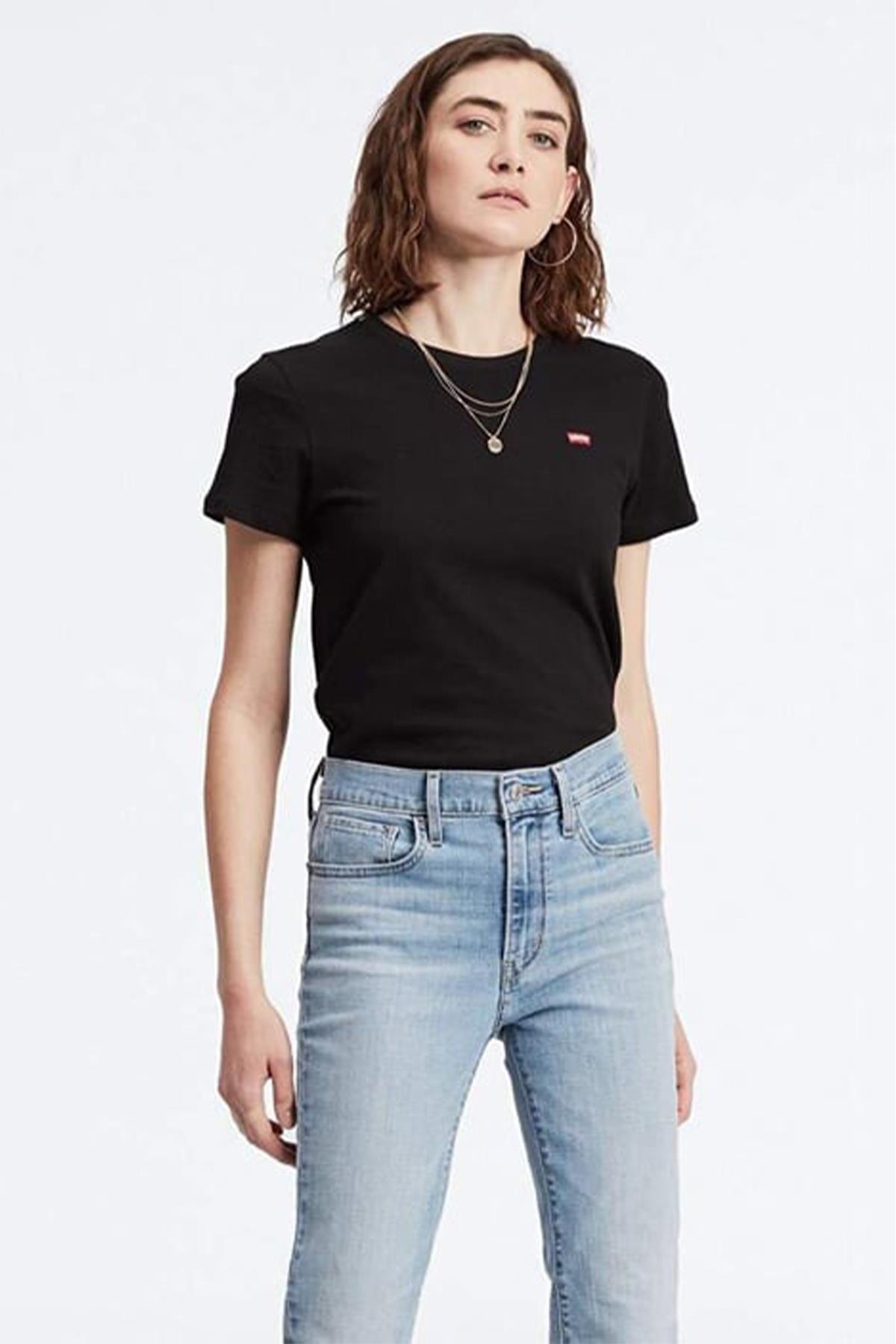Levi's Kadın Siyah The Perfect Arma T-shirt A4917-0000 · 5