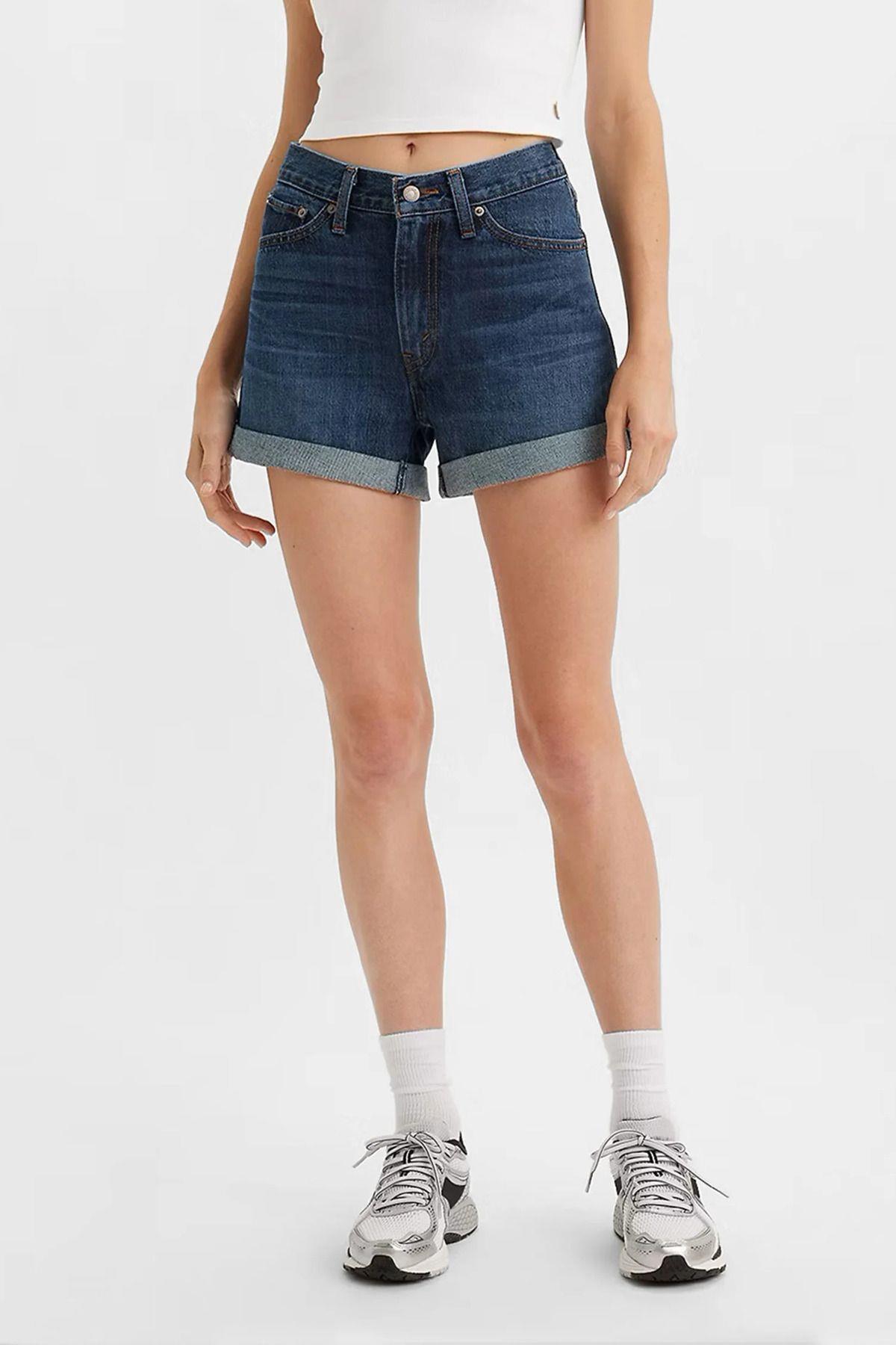 Levi's Kadın Yüksek Bel Mavi Kadın Mom Denim Kot Şort -  A5564-0004 · 26