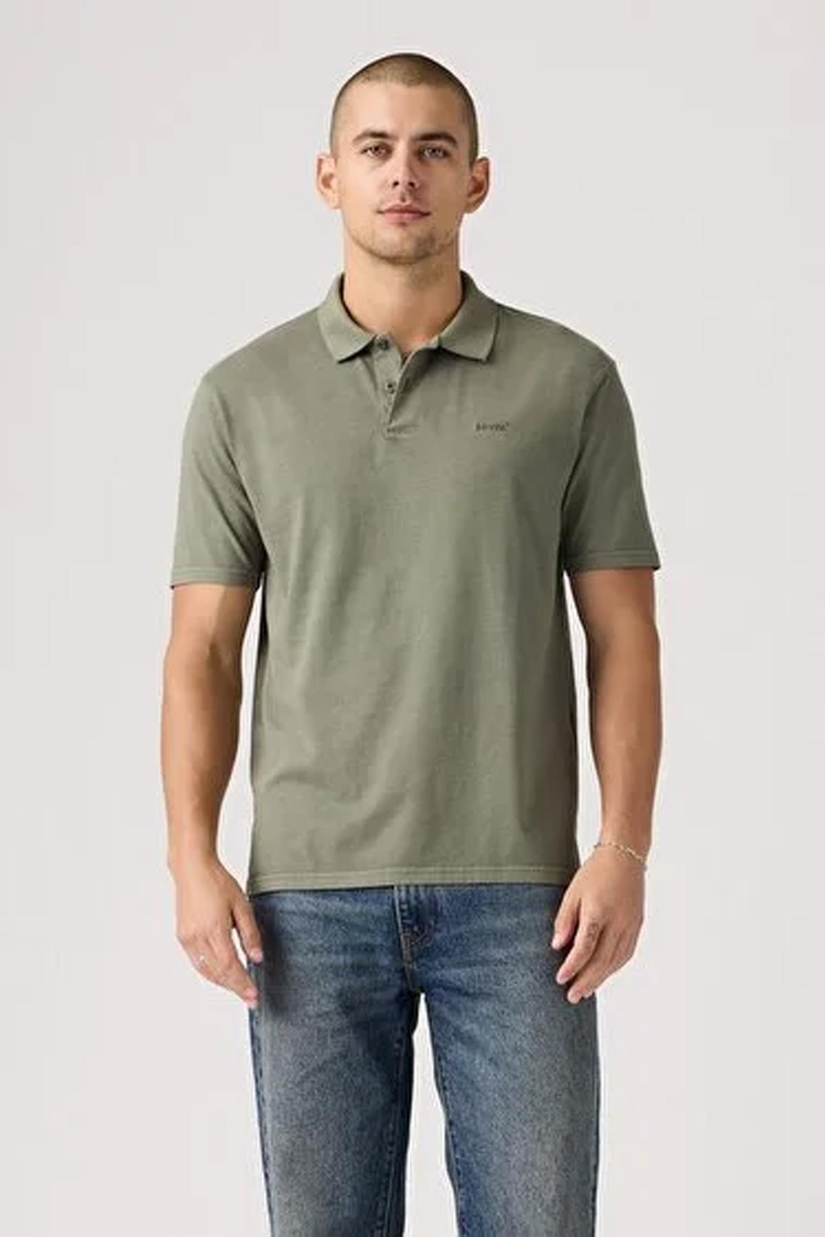 Levis Original Polo Omphalodes Erkek Polo Yaka Haki Tişört - 005FM-0005 - Levi's - 005FM-0005-1