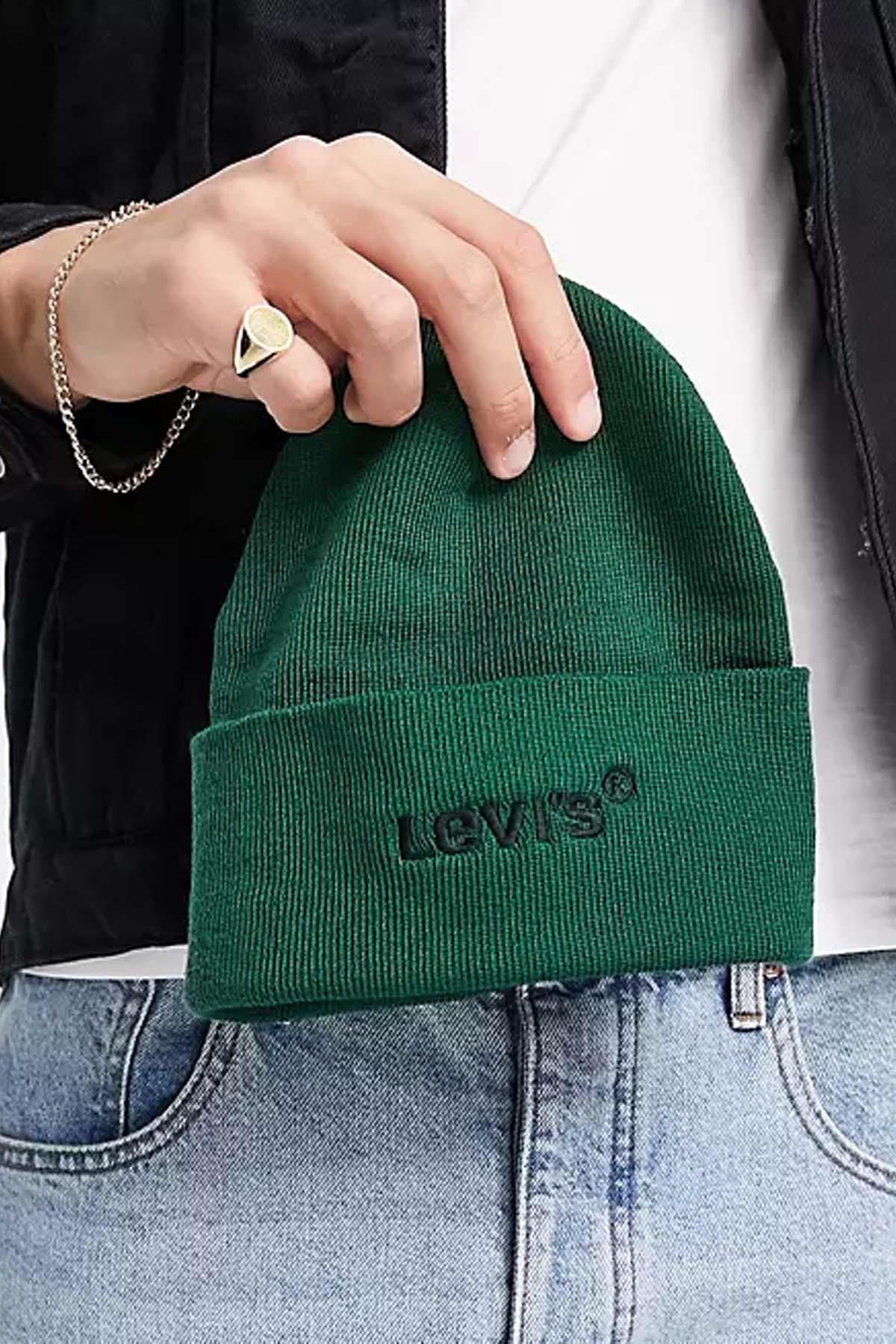 Levi's Unisex Wordmark Yeşil Bere - D5548-0008
