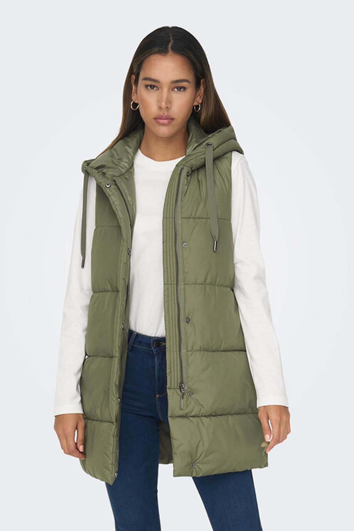 Only Asta Puffer Waistcoat Kadın Mont Uzun Şişme Yelek - 15300256-02 - Only - 15300256