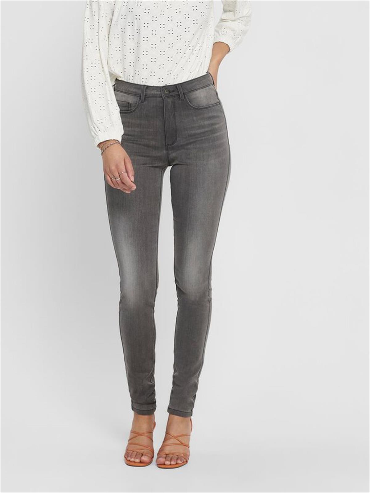 ONLY Gri Kot Pantolon Jeans ONLROYAL HIGH SKINNY FIT - 15159647 · 4