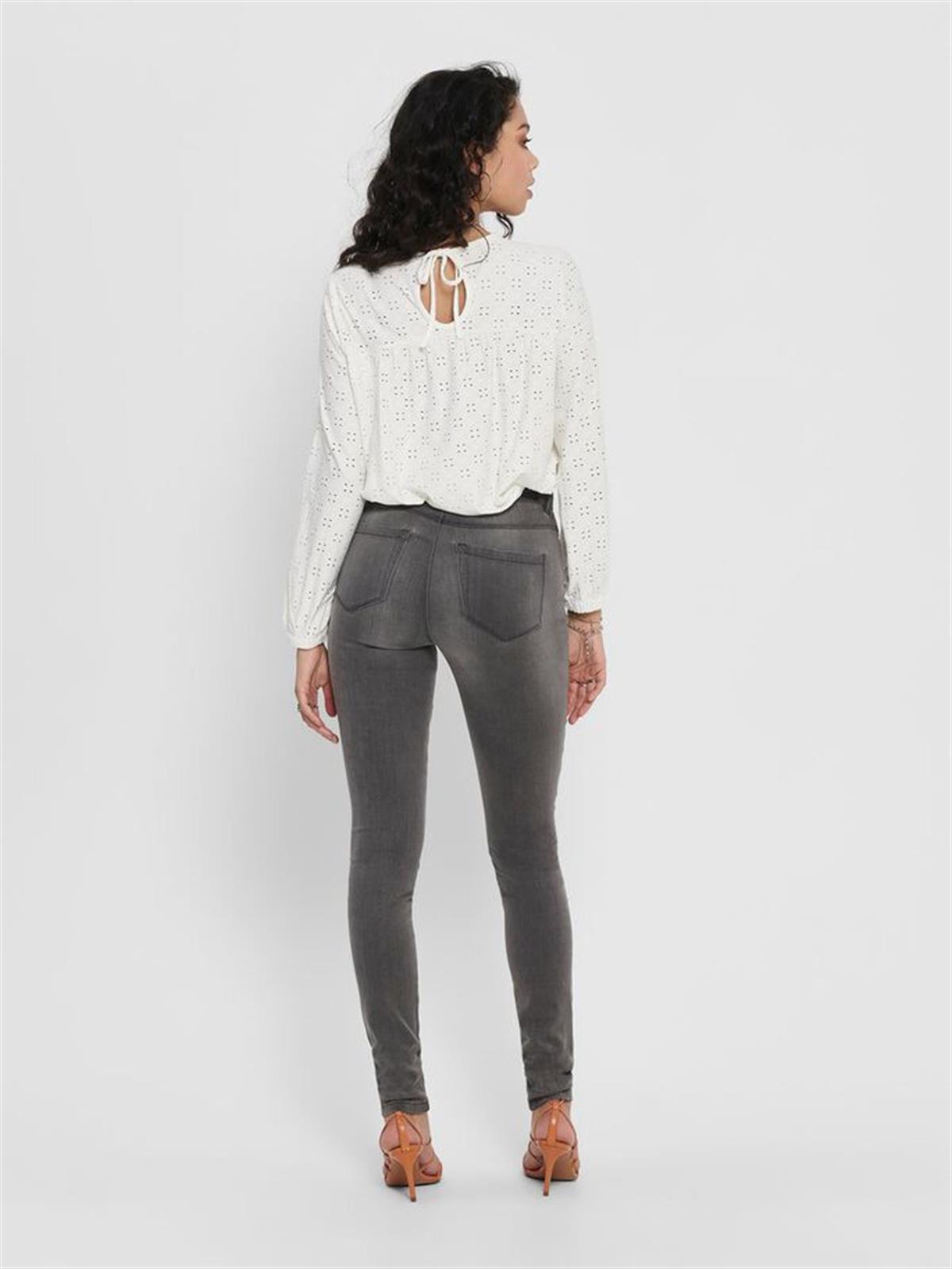 ONLY Gri Kot Pantolon Jeans ONLROYAL HIGH SKINNY FIT - 15159647 · 8