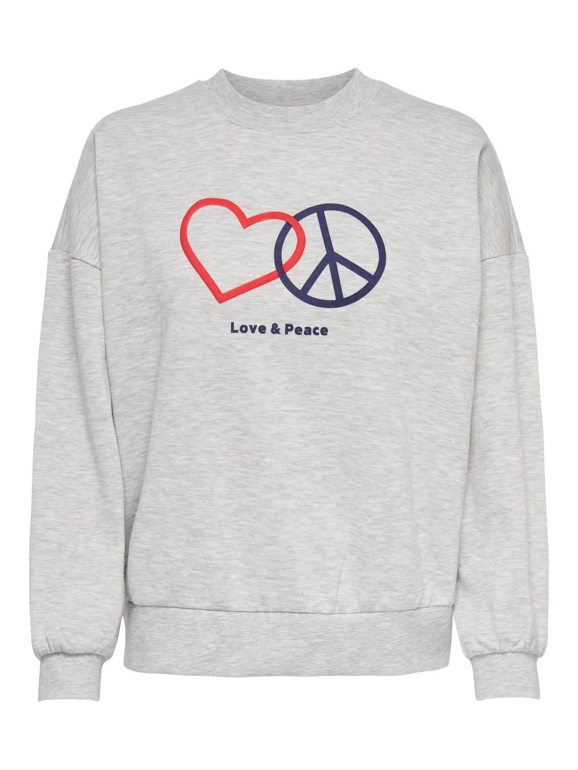Only Kadın Bisiklet Yaka Sweatshirt ONLLULU LOVE BOX SWT 15279830 - Only - 15279830