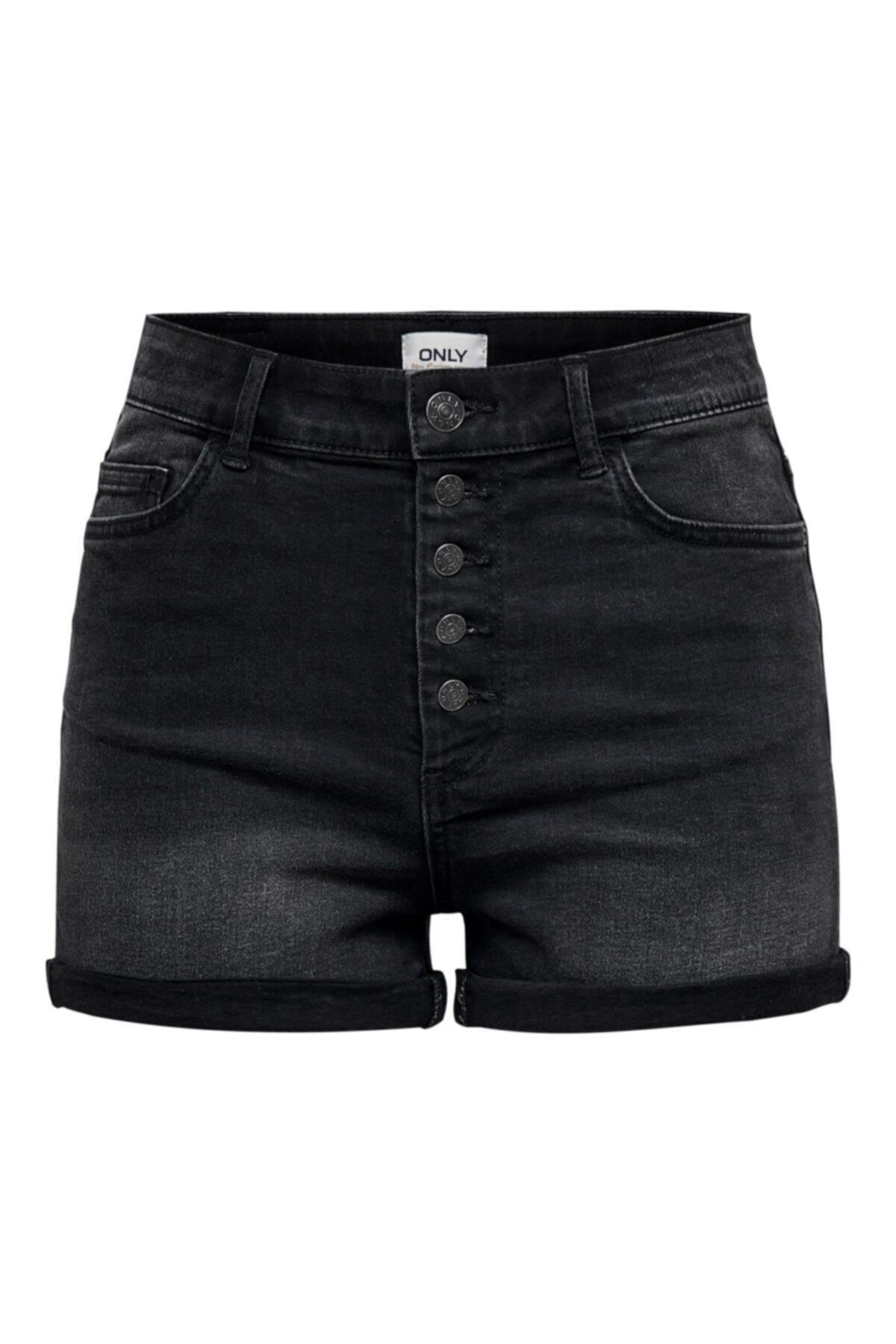 Only Kadın Düğmeli Denim Mavi Kot Şort - 15193715 - Only - 15193715