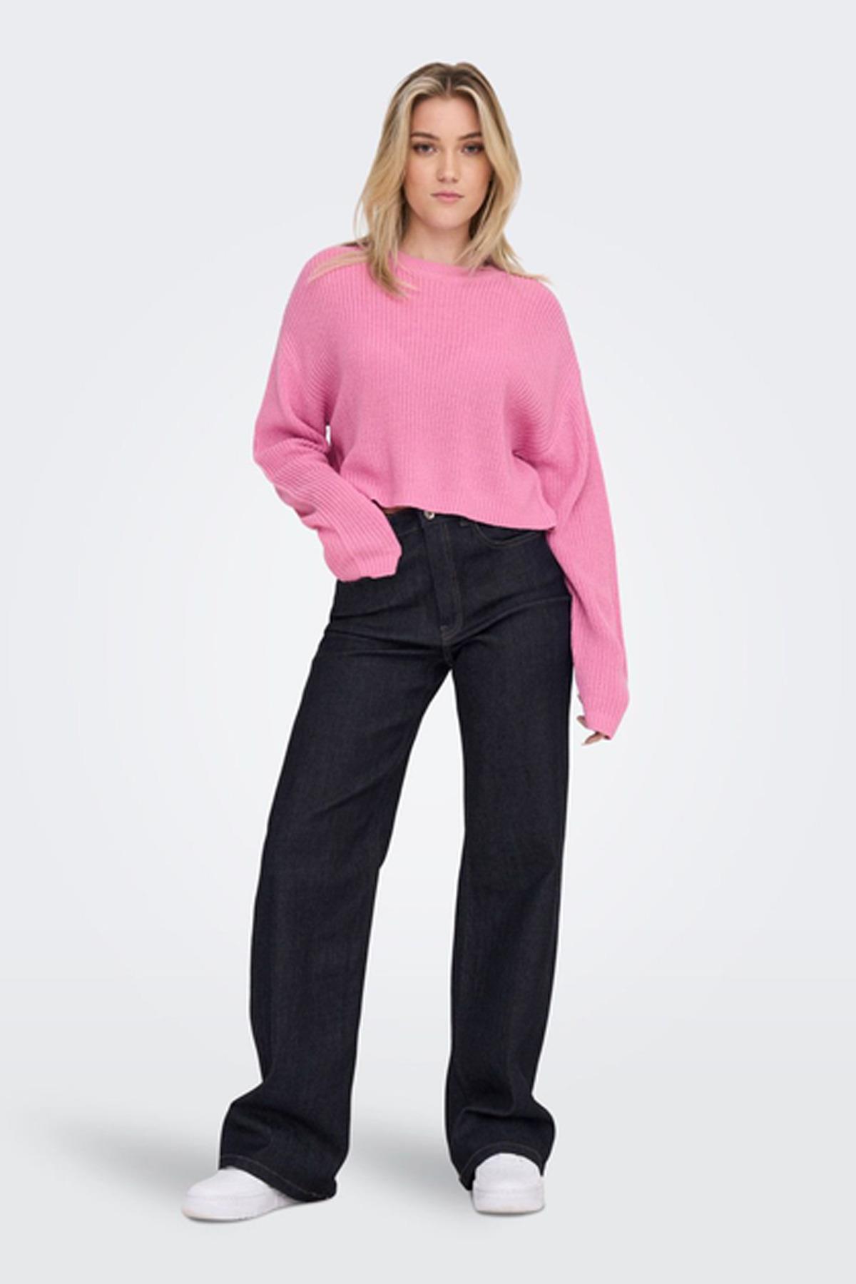 Only Kadın Düşük Omuzlu Crop Kazak - 15284453 - Only - TYCCE1184A38FB1042