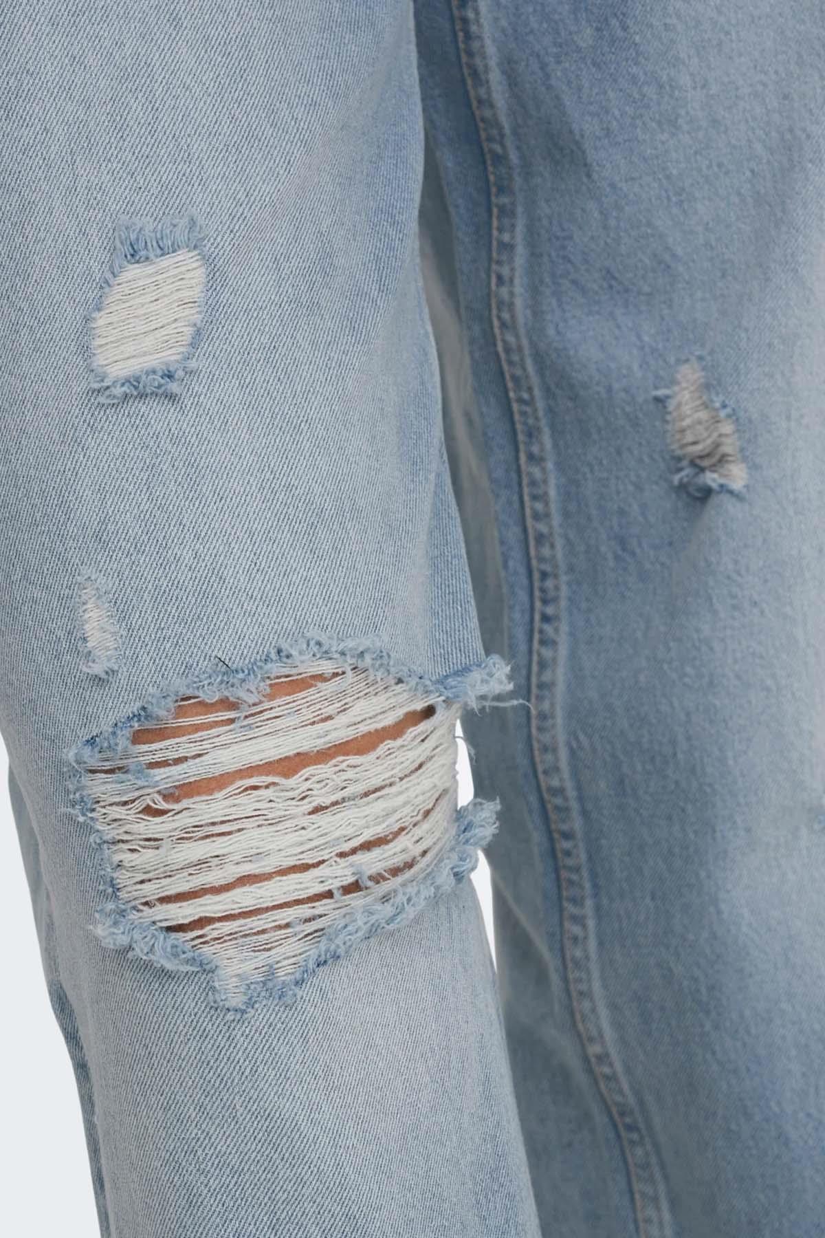 Only Kadın Düz Kalıp Jean Yırtık Kot Pantolon - 15282727 · 102
