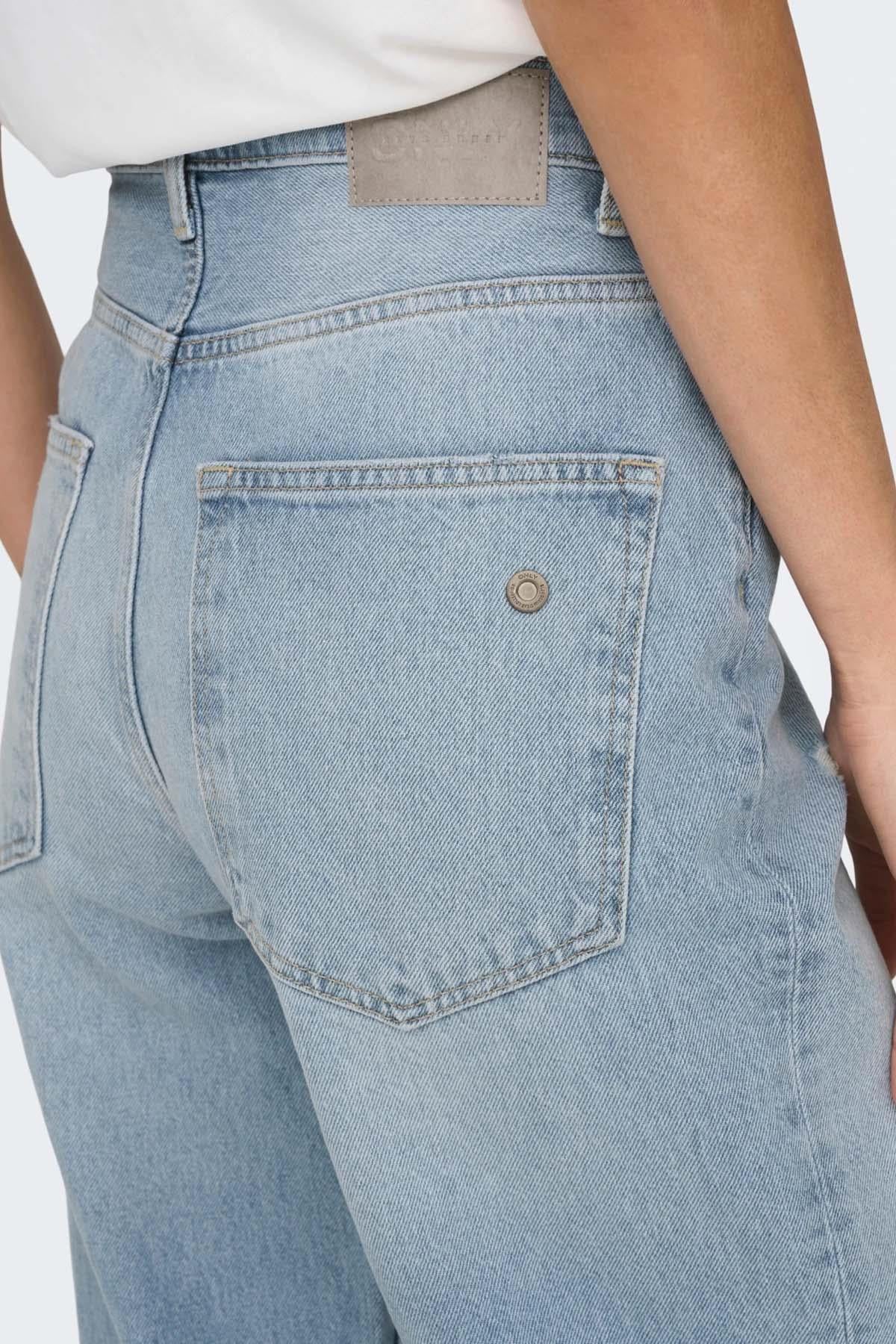 Only Kadın Düz Kalıp Jean Yırtık Kot Pantolon - 15282727 · 65