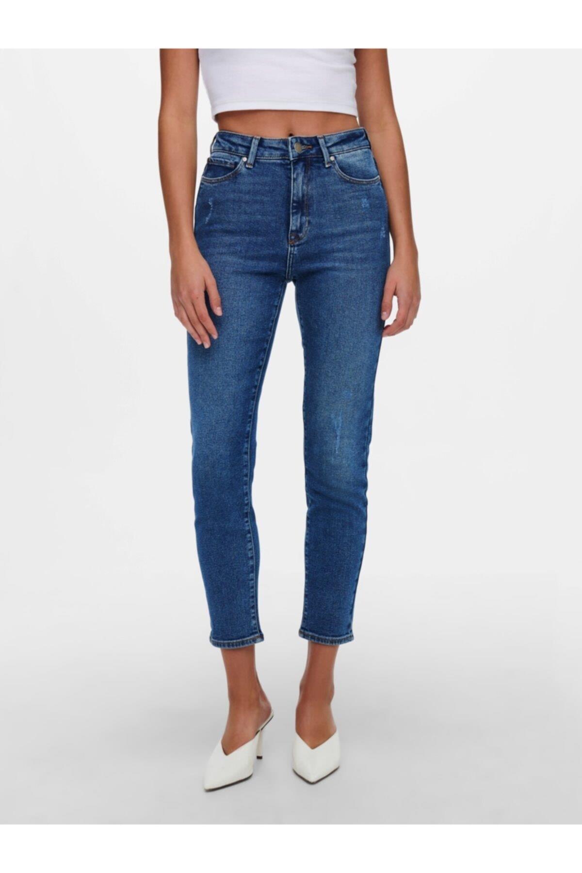 Only Kadın Düz Kesim Yüksek Bel Kot Pantolon Jeans Stretch Life - 15235791 - Only - dop10346374igo