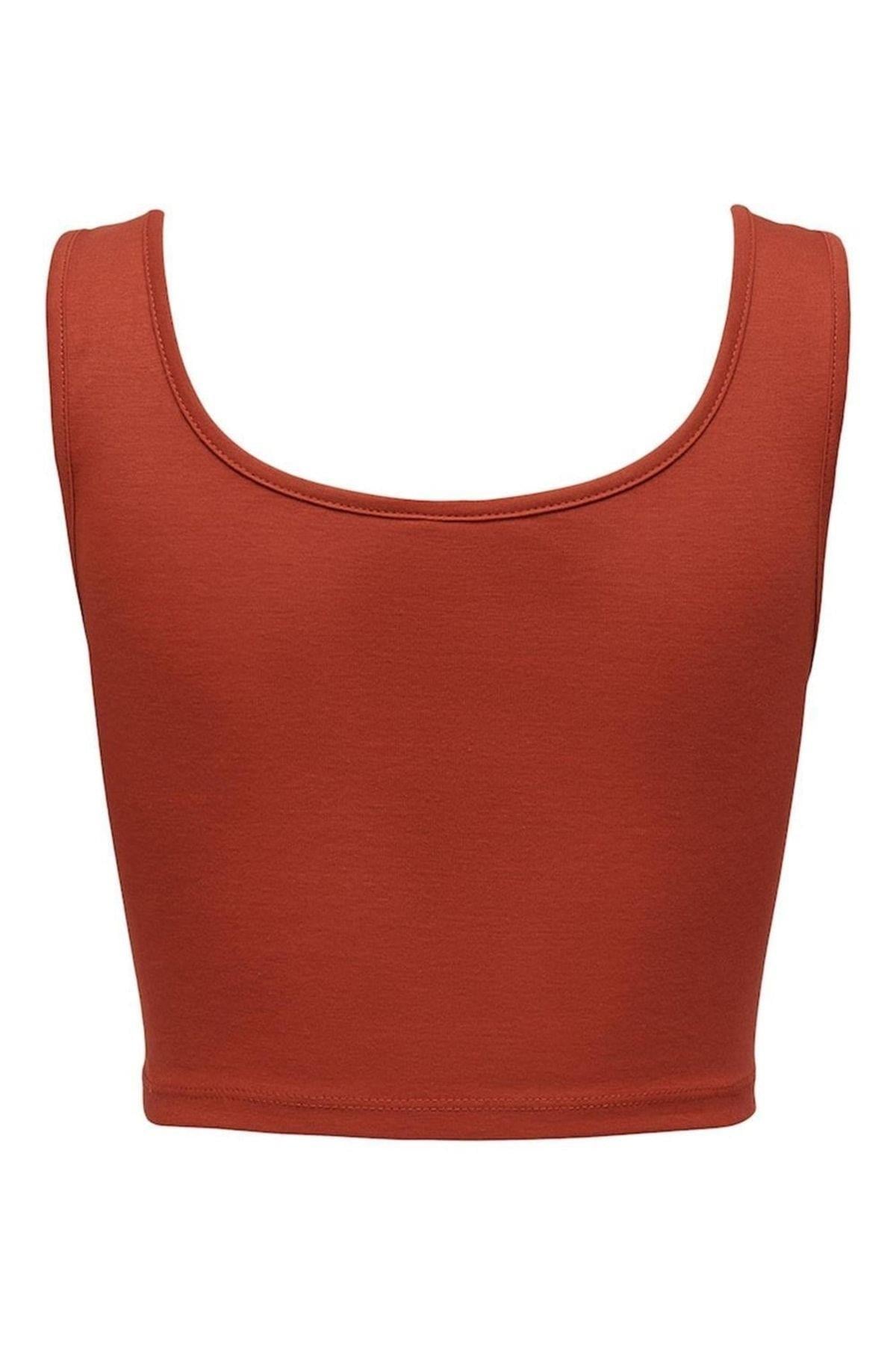Only Kadın Günlük Pamuklu Cropped Top Atlet Tshirt - 15240303 · 24