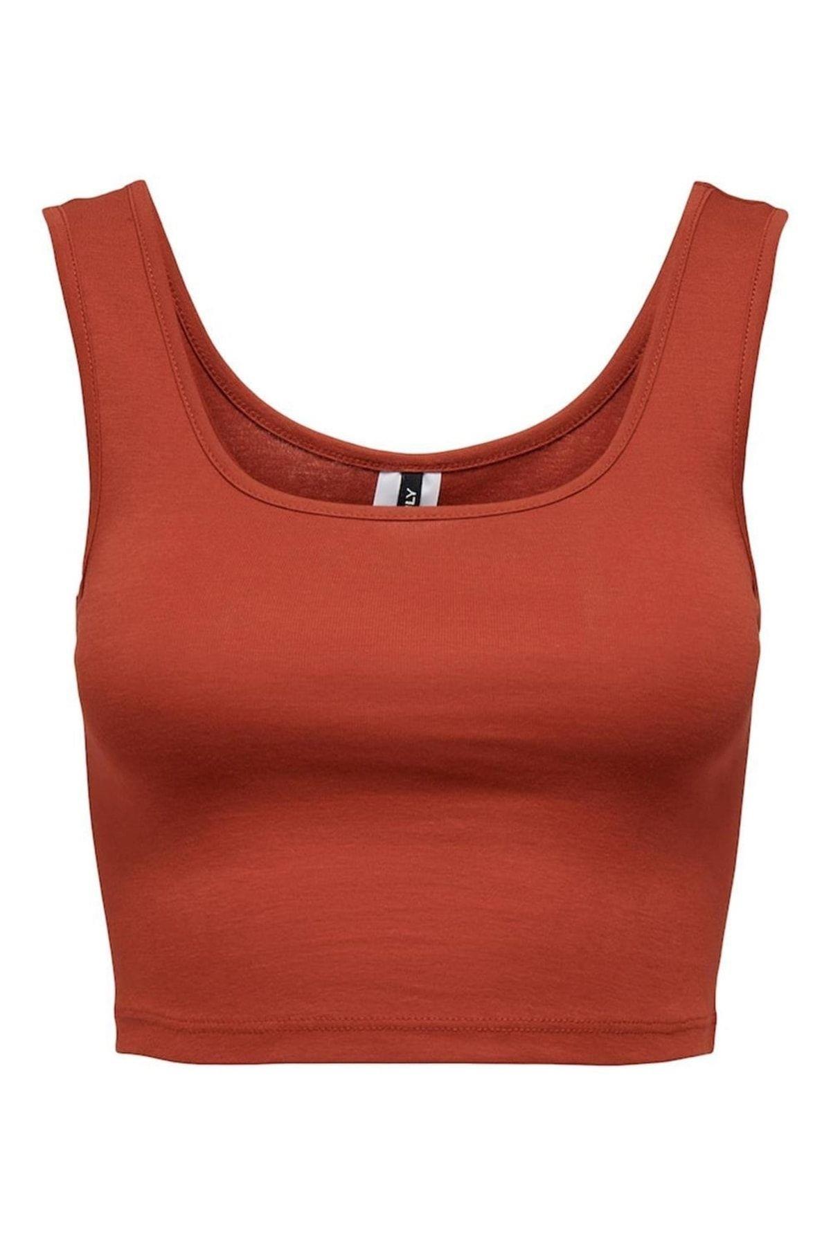 Only Kadın Günlük Pamuklu Cropped Top Atlet Tshirt - 15240303 - Only - TYC00750955374