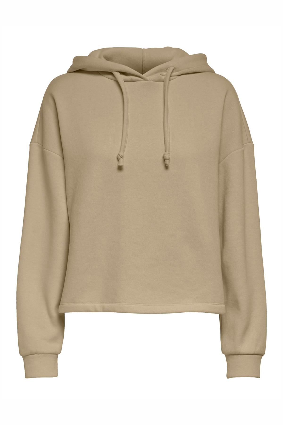 Only Kadın Kapüşonlu Pamuklu Sweatshirt - 15235571 - Only - 15235571