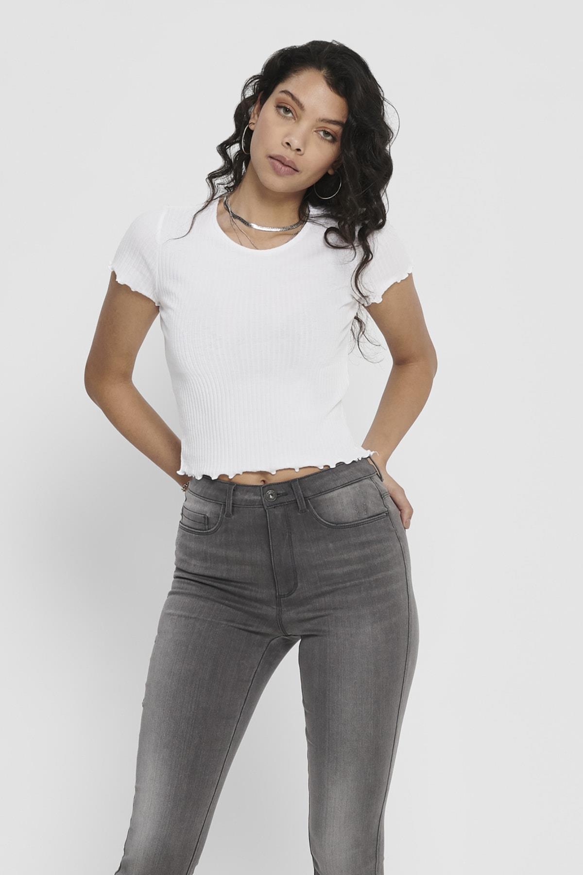 Only Kadın Kısa Kollu Fırfırlı Crop T-Shirt - 15201206 ONLEMMA · 22