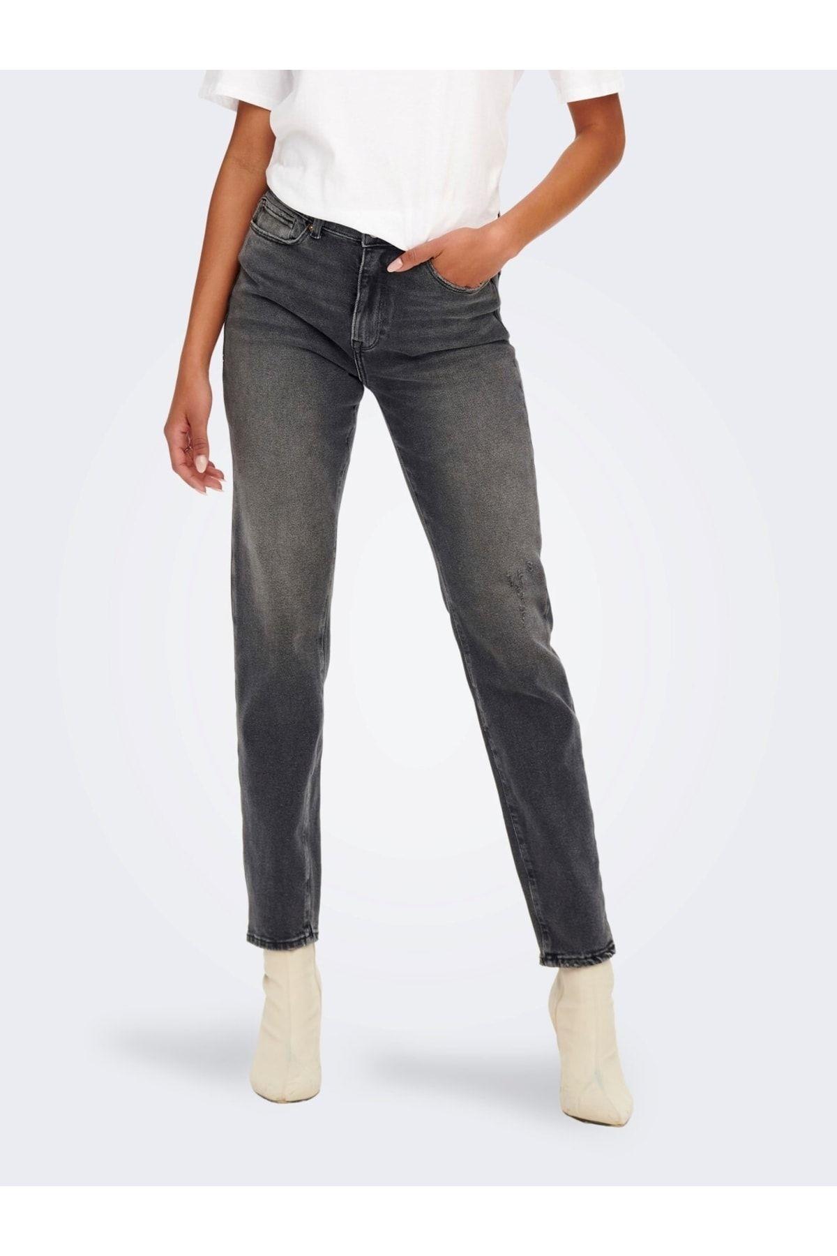 Only Kadın Likralı Gri Kot Pantolon - 15259634 - Only - 15259634