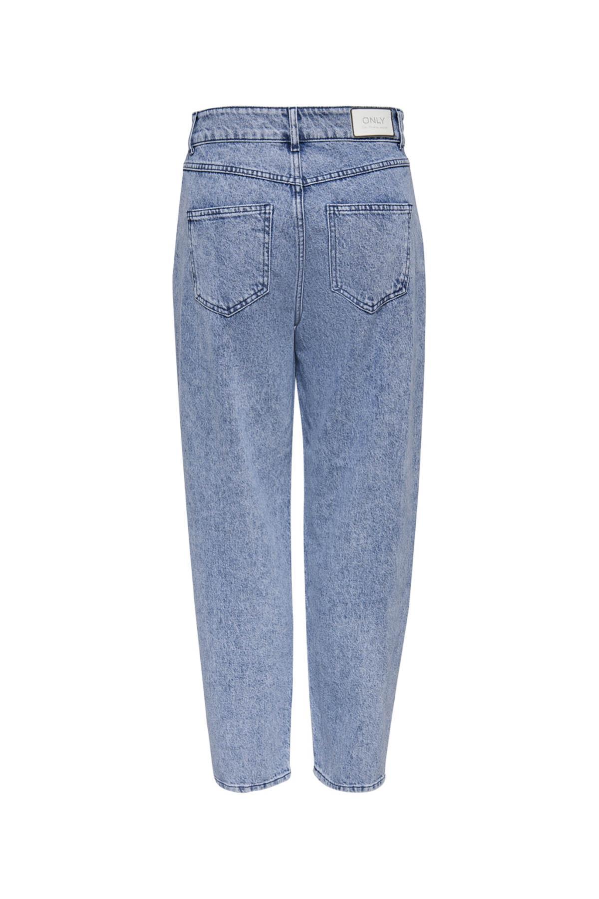 Only Kadın Mavi Açık Mavi Pili Detaylı Havuç Pantolon Carrot Jean 15200166 · 90