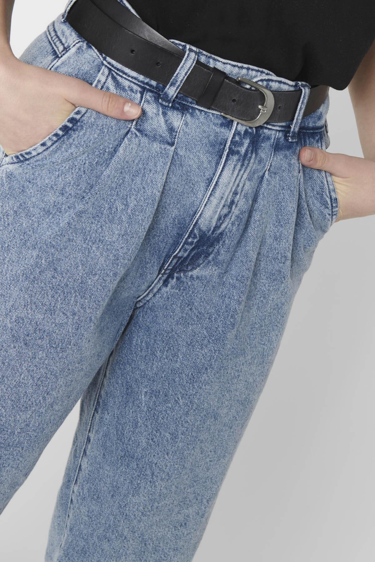 Only Kadın Mavi Açık Mavi Pili Detaylı Havuç Pantolon Carrot Jean 15200166 · 16