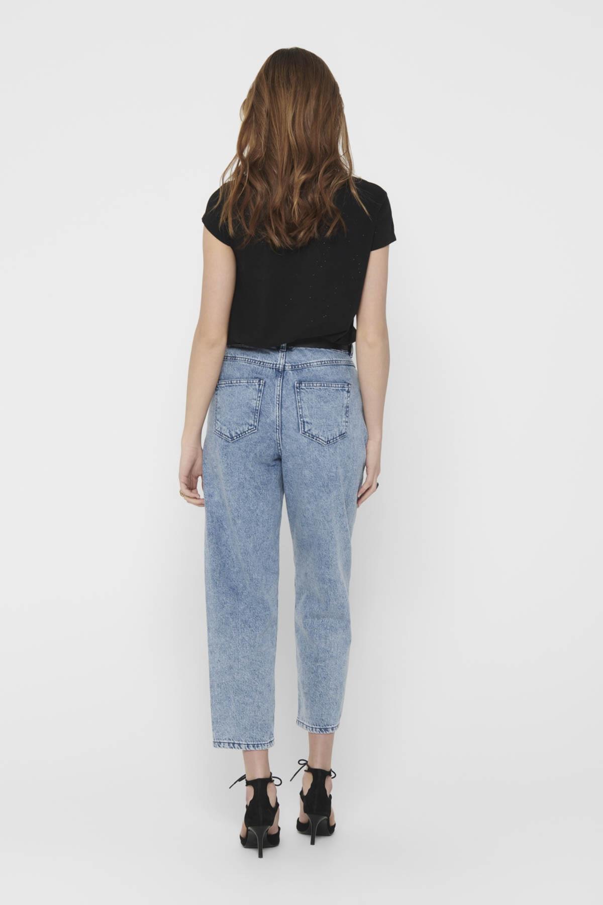 Only Kadın Mavi Açık Mavi Pili Detaylı Havuç Pantolon Carrot Jean 15200166 · 32