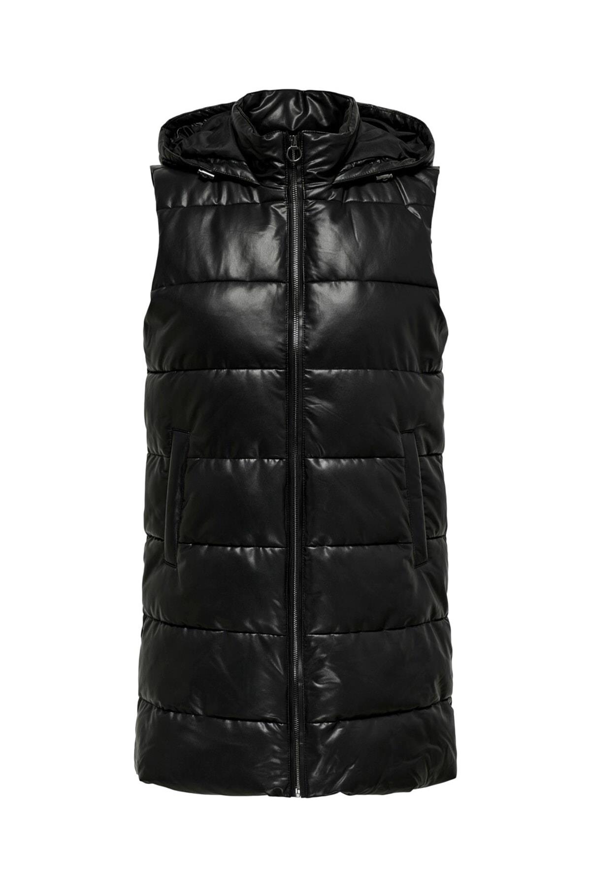 Only Kadın Onlanja Faux Leather Waistcoat Şişme Kadın Yelek - 15261497 Black · 27
