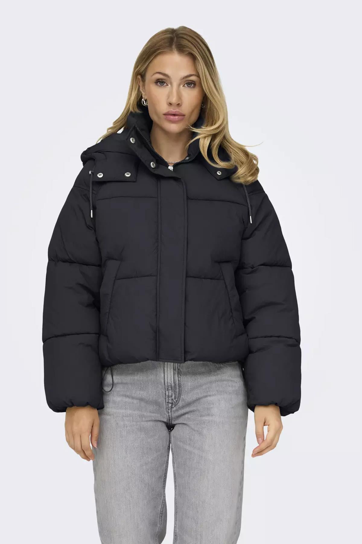 Only Kadın Puffer Jacket Kapüşonlu Şişme Mont-15322013 - Only - 15322013