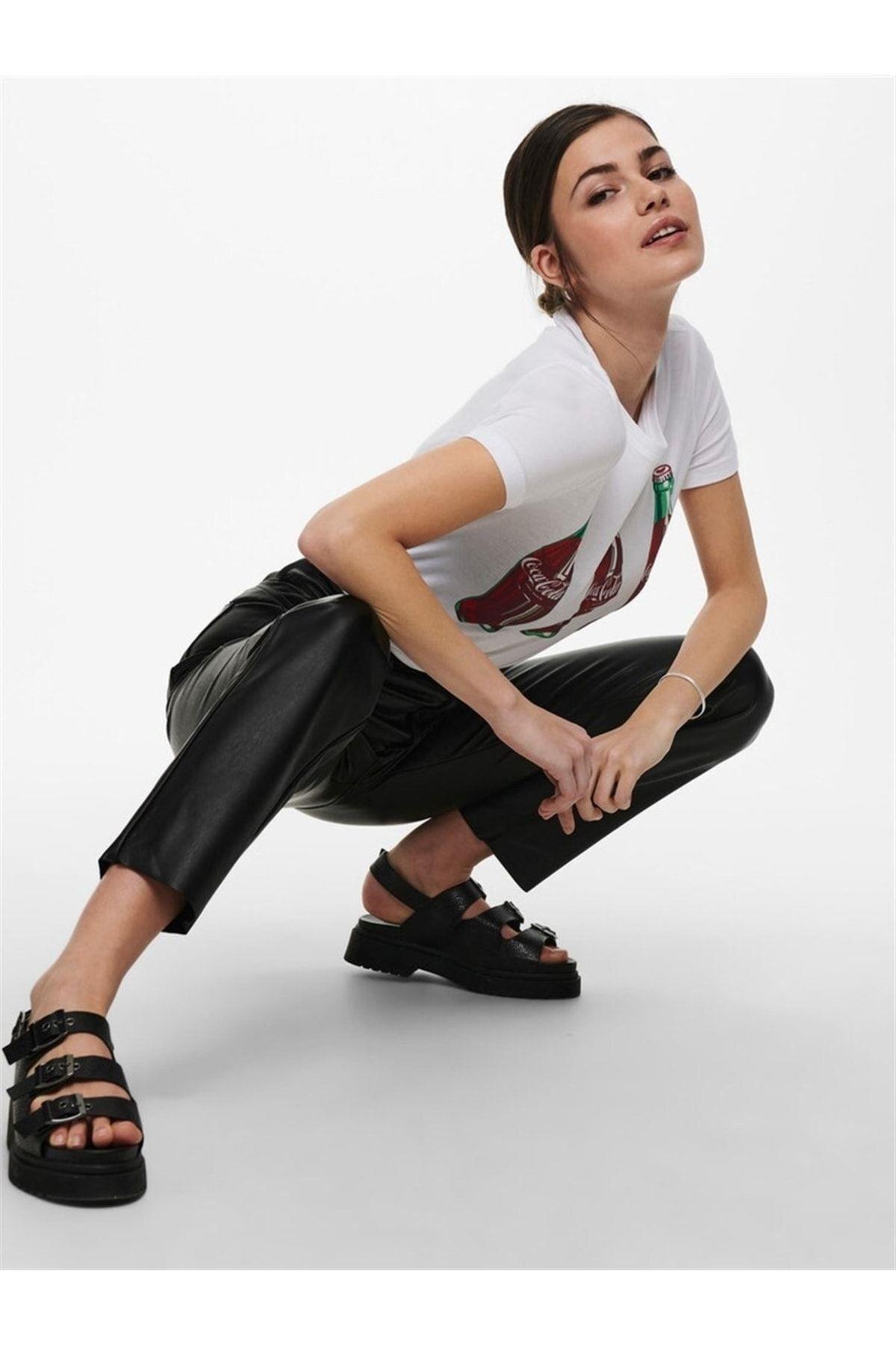Only Kadın Rahat Kesim Suni Deri Pantolon - 15209293 - Only - 15209293-00008