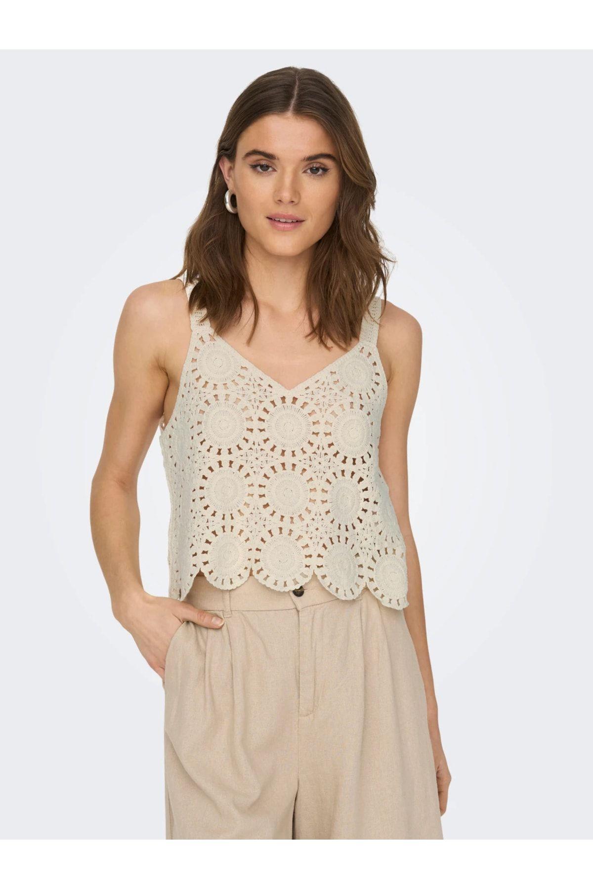 Only Kadın Regular Fit Askılı Örgü Bluz 15289731 - Only - 15289731